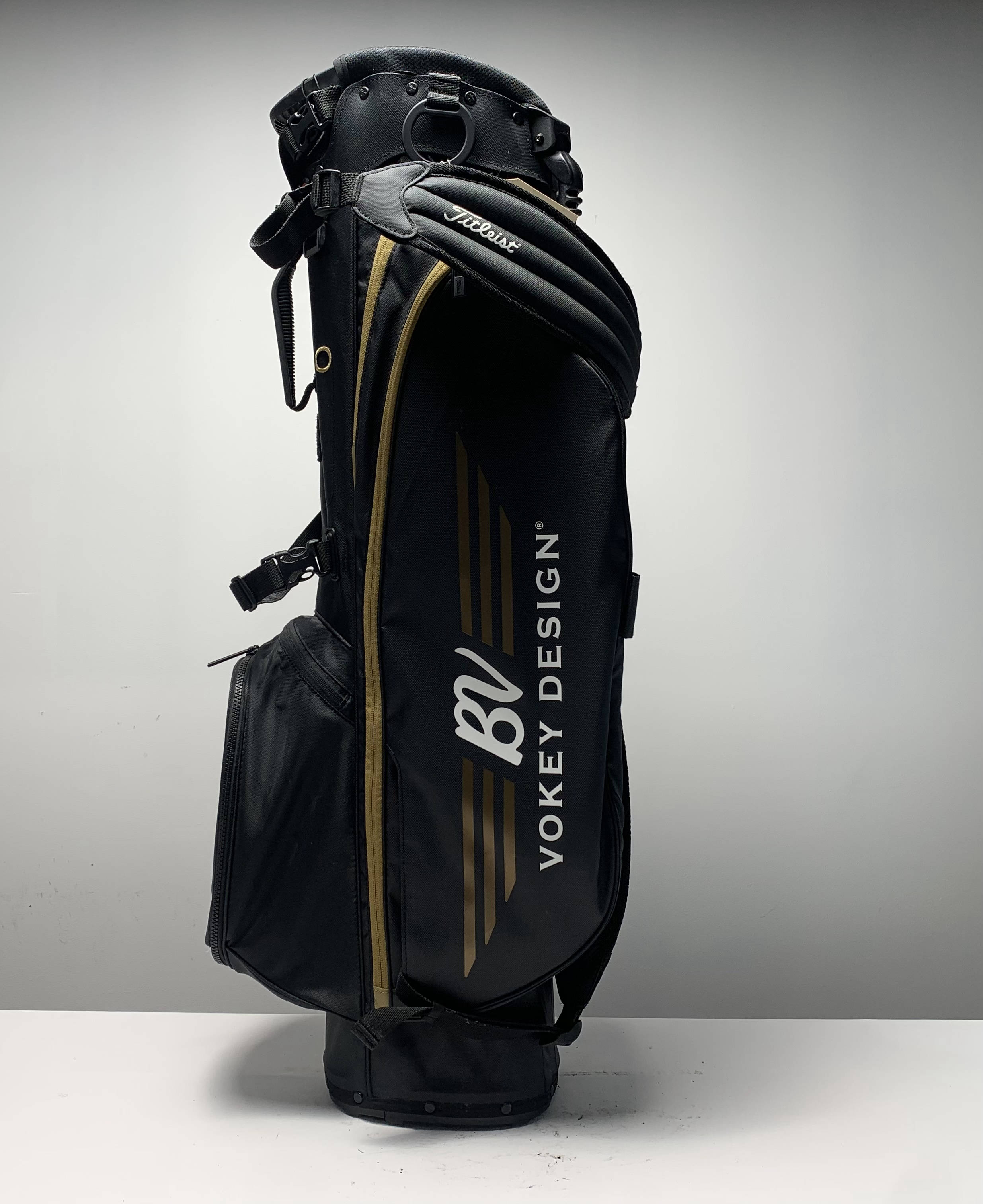 Vokey Design シャグバッグ ブラック/ホワイト/ゴールド Titleist BV Vokey Design Stand Bag Black Gold 4-Way Divide Dual