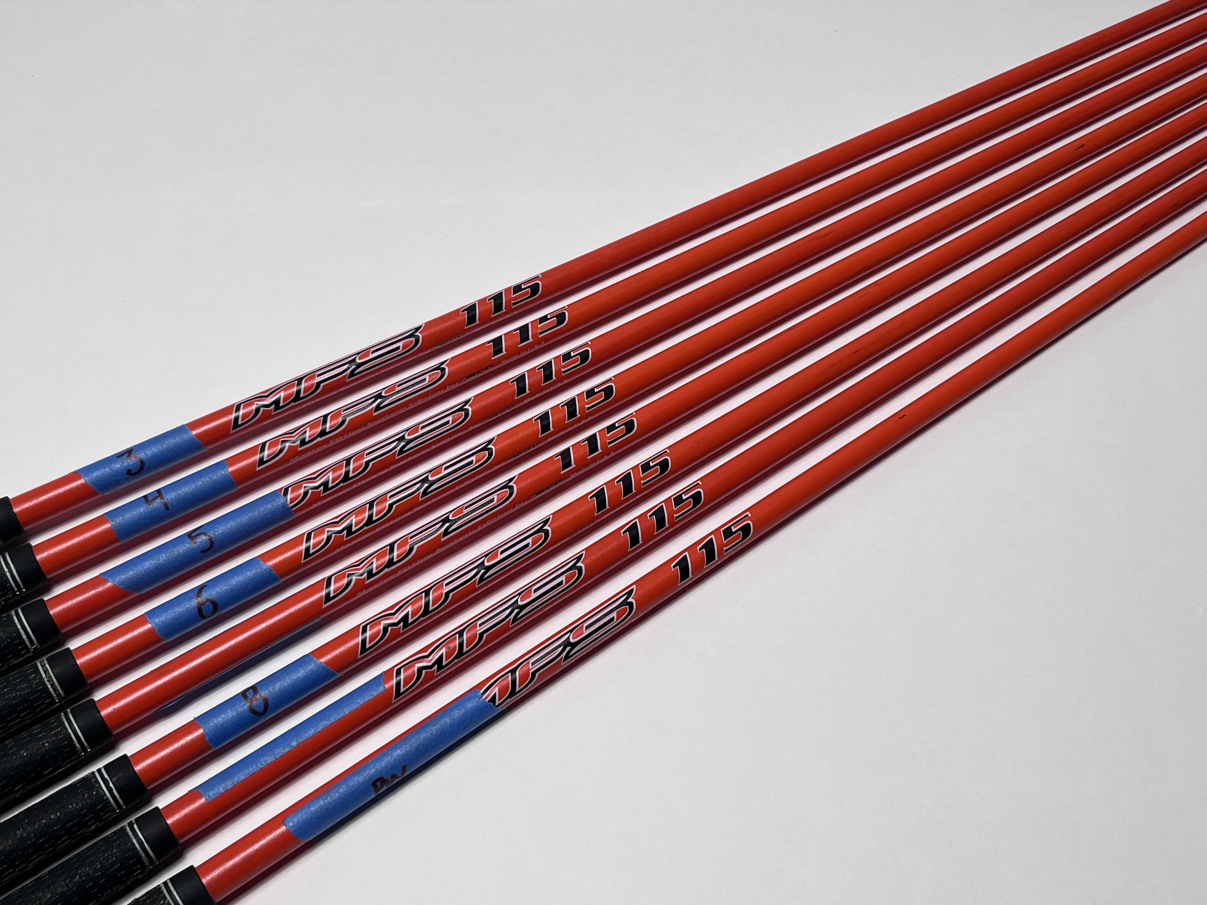 NEW egg IRON 赤 (2013) 5I～SW 9本セット MFS Orange 115 115g Extra Stiff Graphite Iron Set 8 Shafts 3-PW