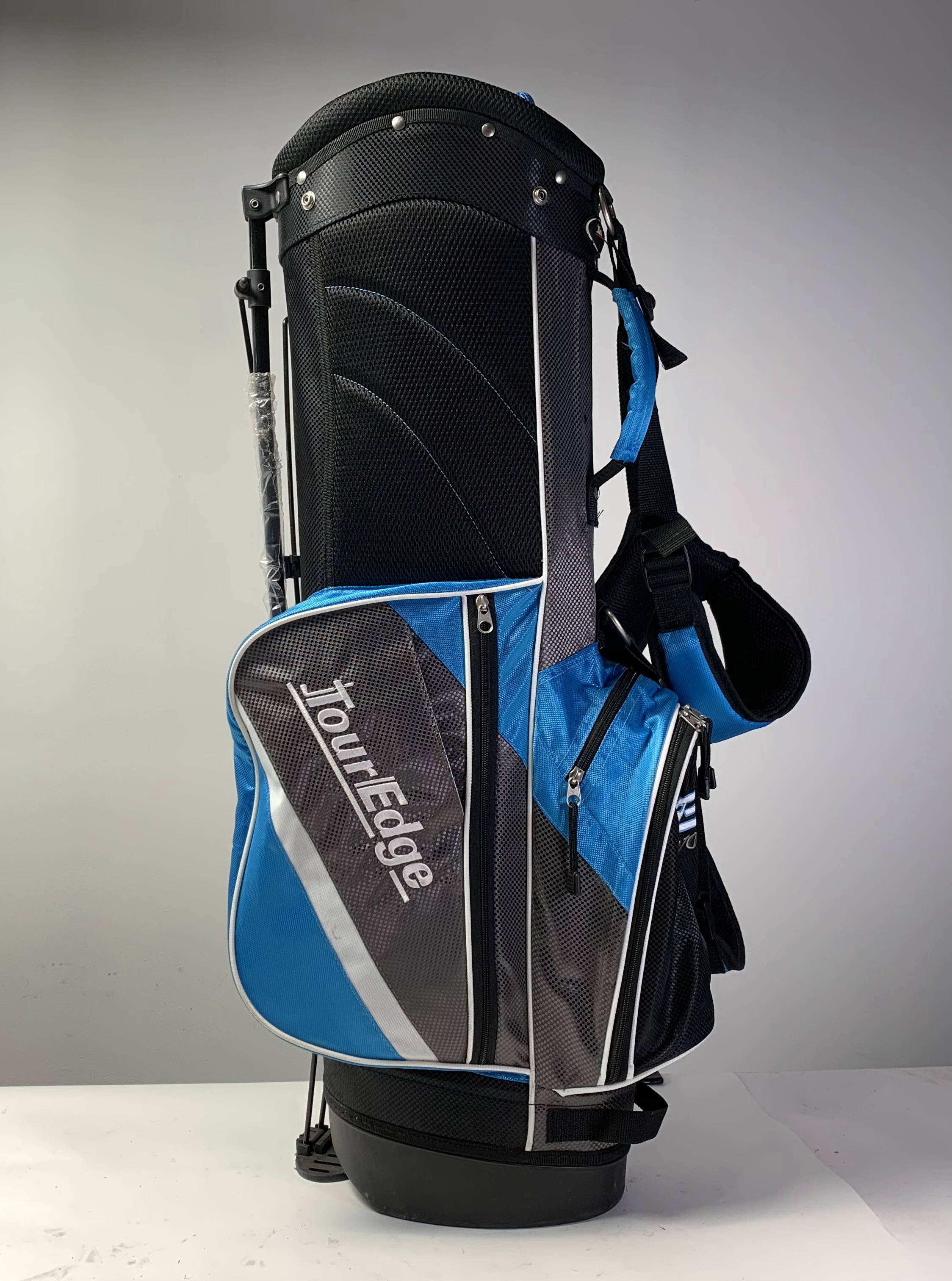 Tour Edge Bazooka 370 Stand Bag Blue Black 7-Way Divide Dual Strap