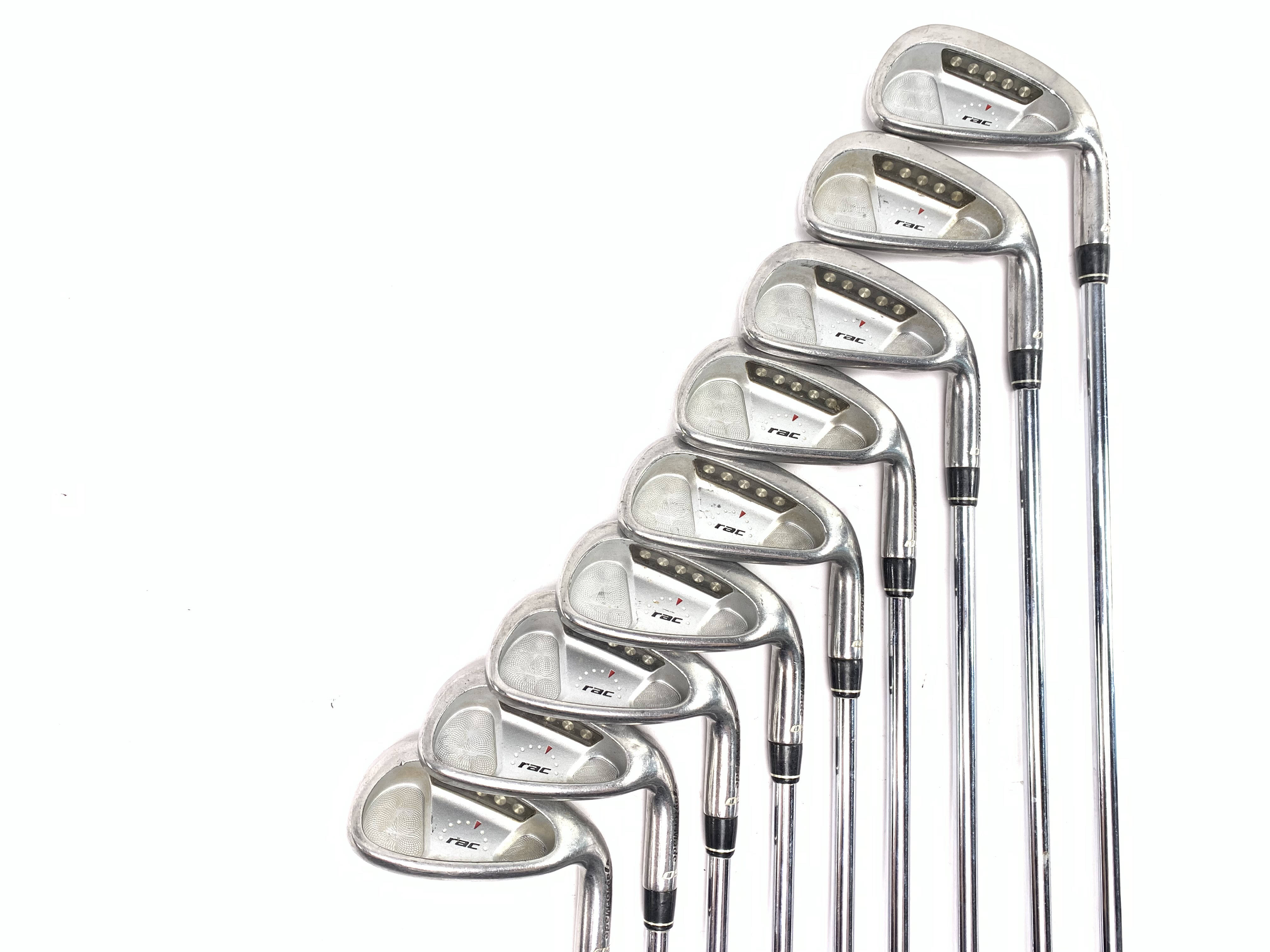 TaylorMade Rac OS Iron Set 3-PW+SW Light Metal Stiff Steel Mens RH