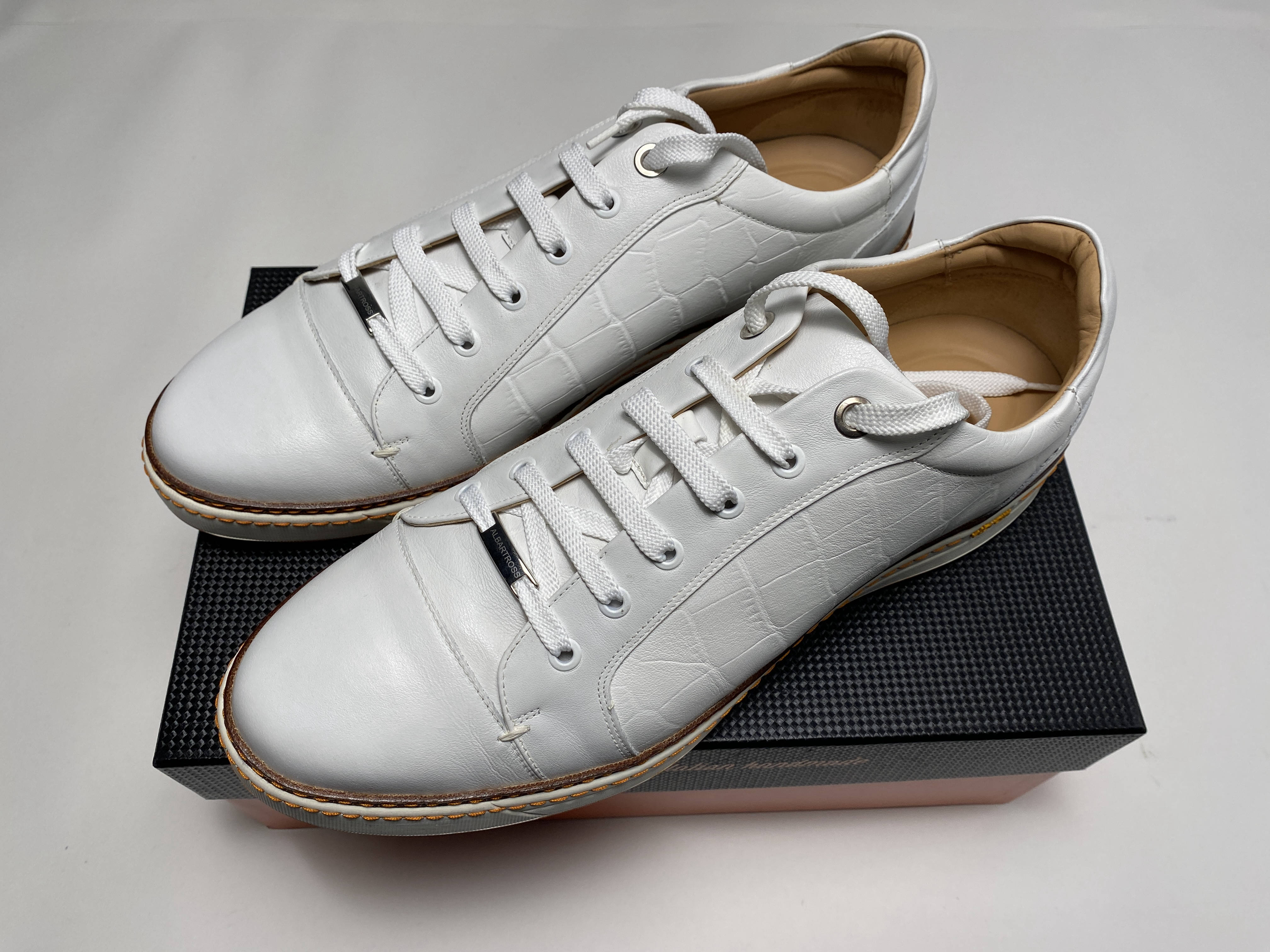 Royal Albatross The Croco Golf Shoes White Vibram Men display picture 3
