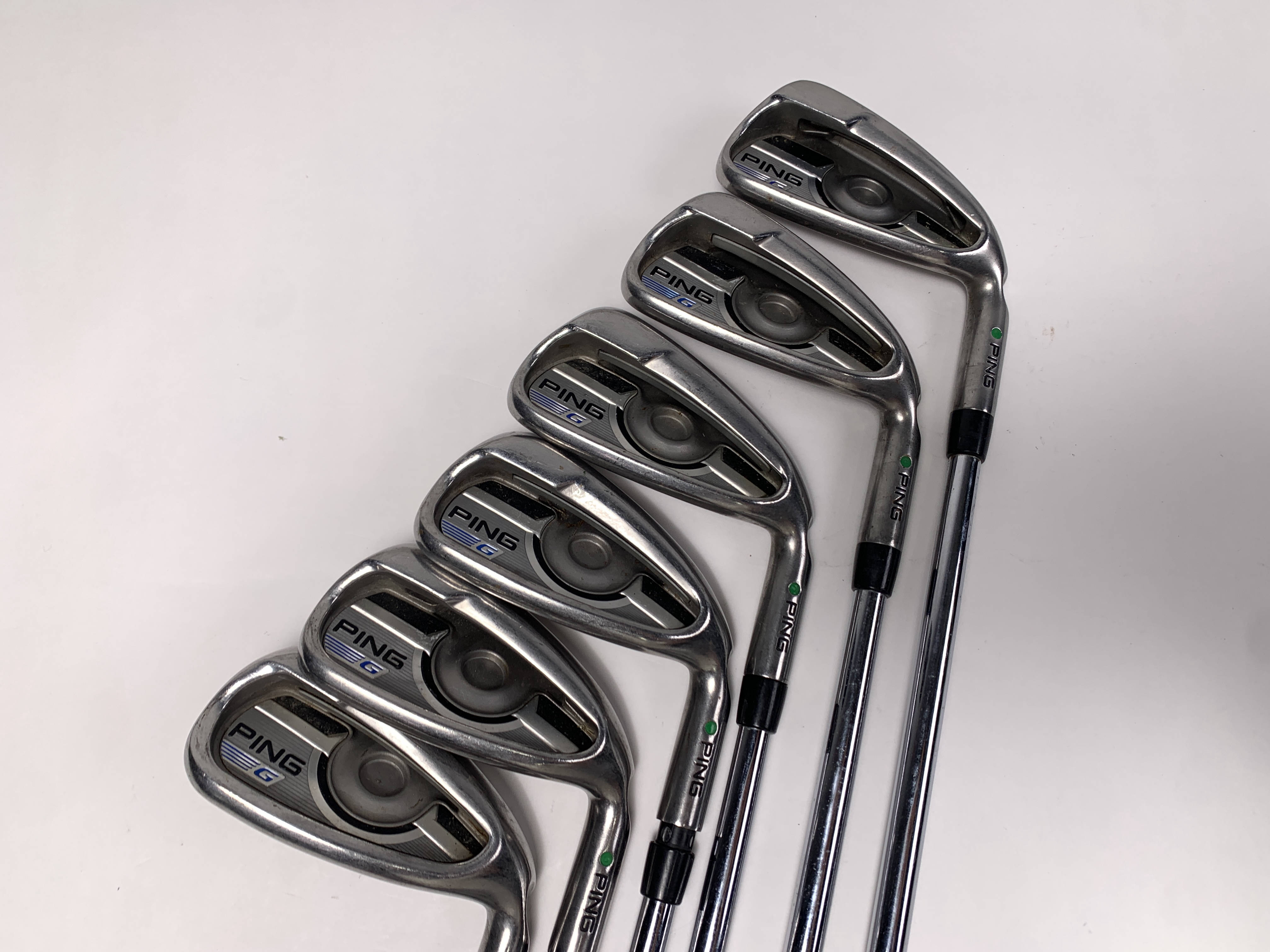 Ping G 2016 Iron Set 5-PW Green Dot AWT 2.0 Stiff Steel Mens RH
