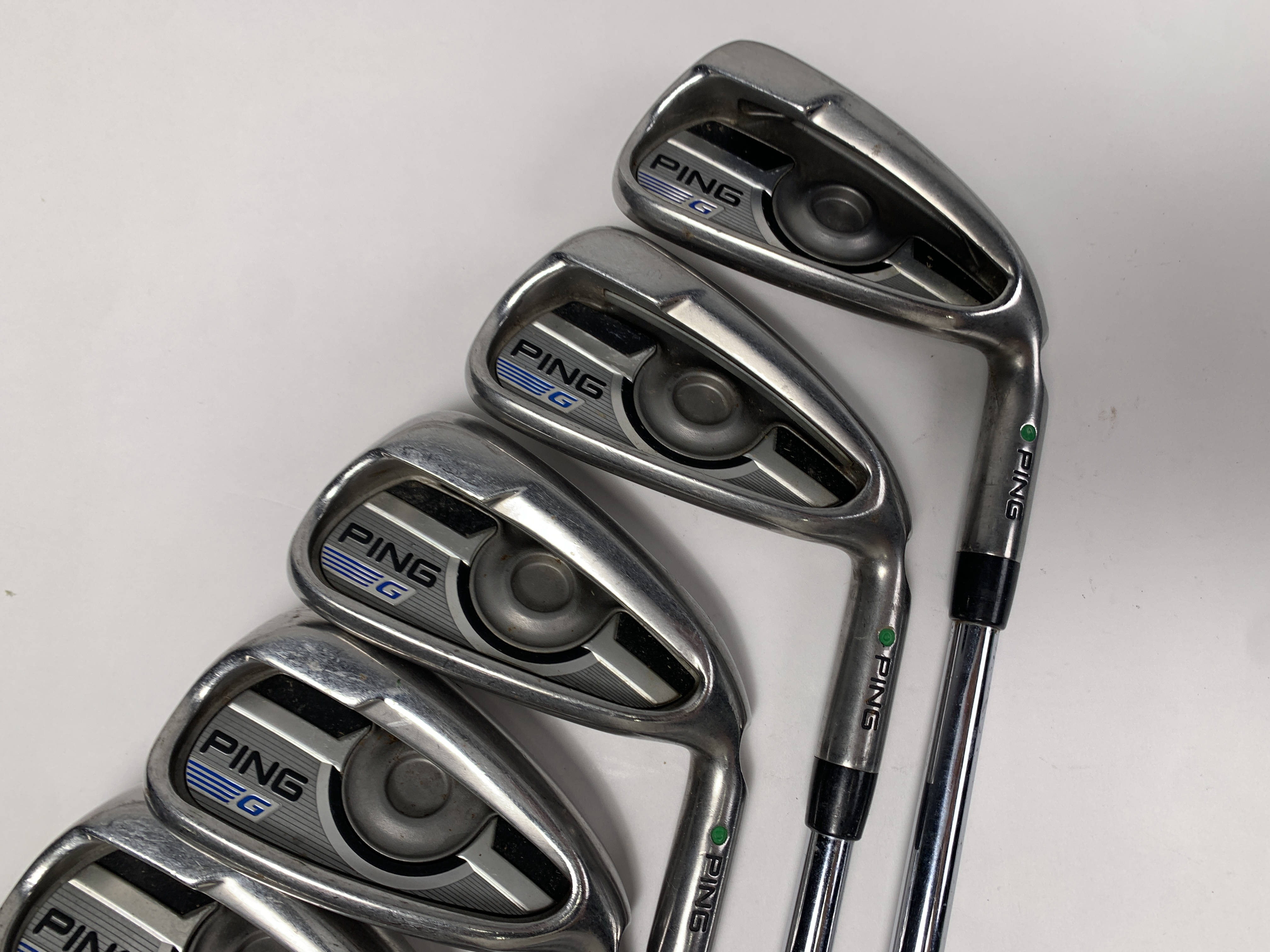 Ping G 2016 Iron Set 5-PW Green Dot AWT 2.0 Stiff Steel Mens RH