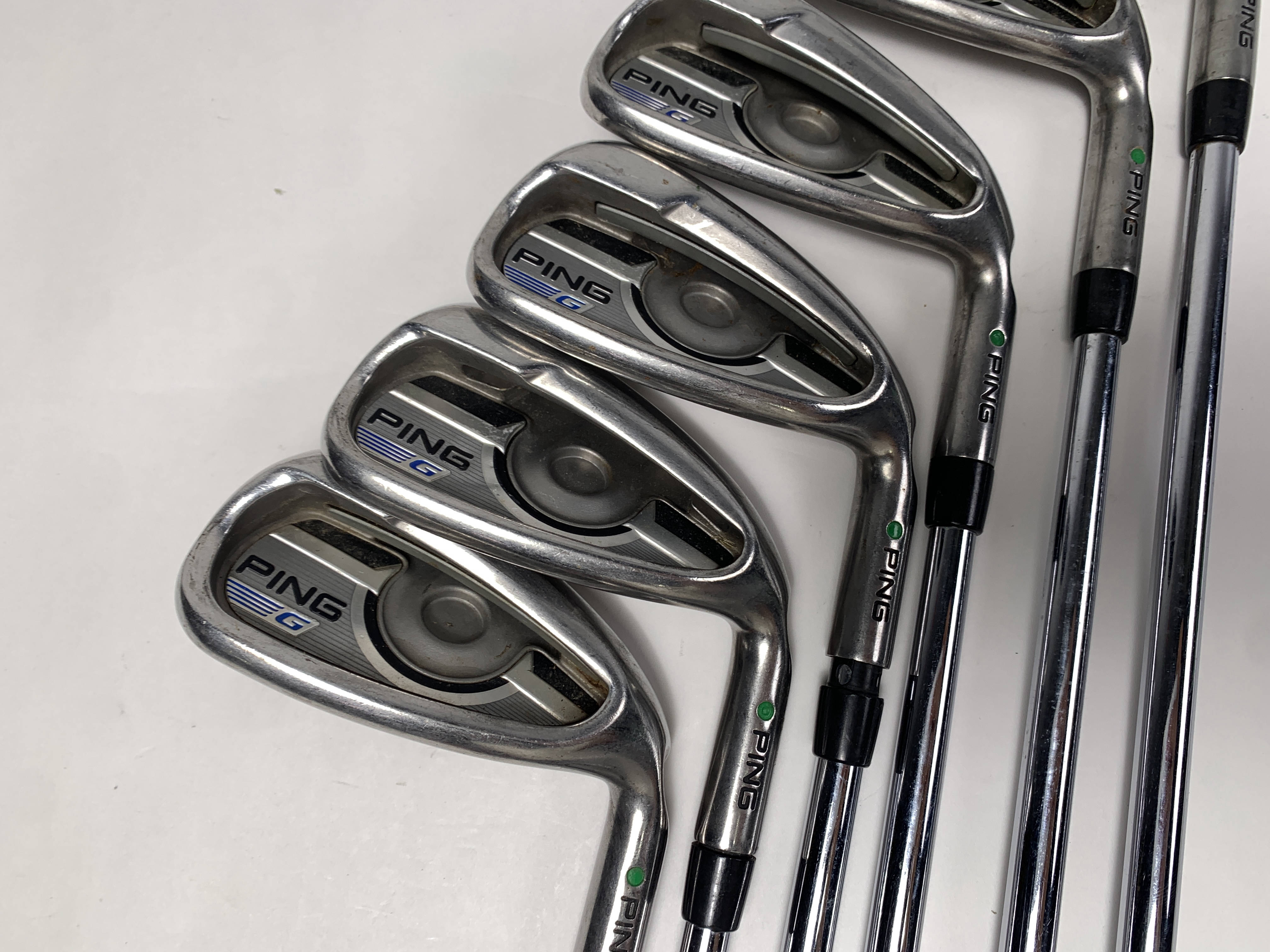 Ping G 2016 Iron Set 5-PW Green Dot AWT 2.0 Stiff Steel Mens RH