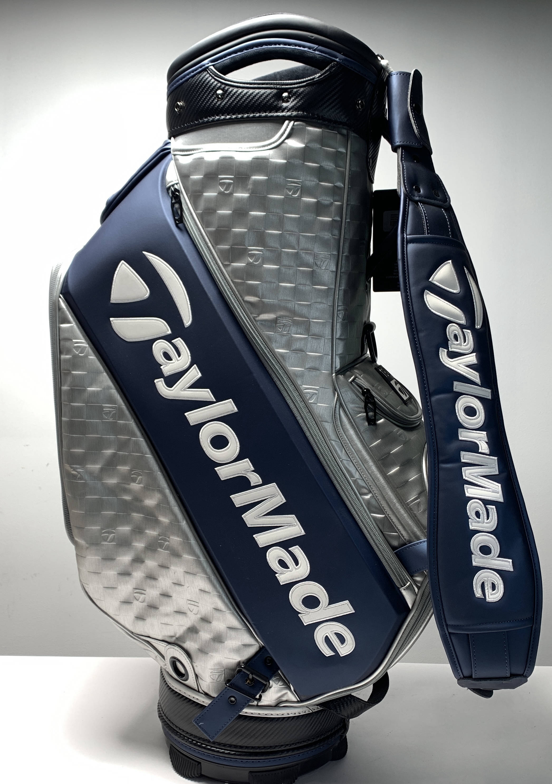 Taylormade Qi10 Players Staff Bag Navy Silver 6-Way Divide Single