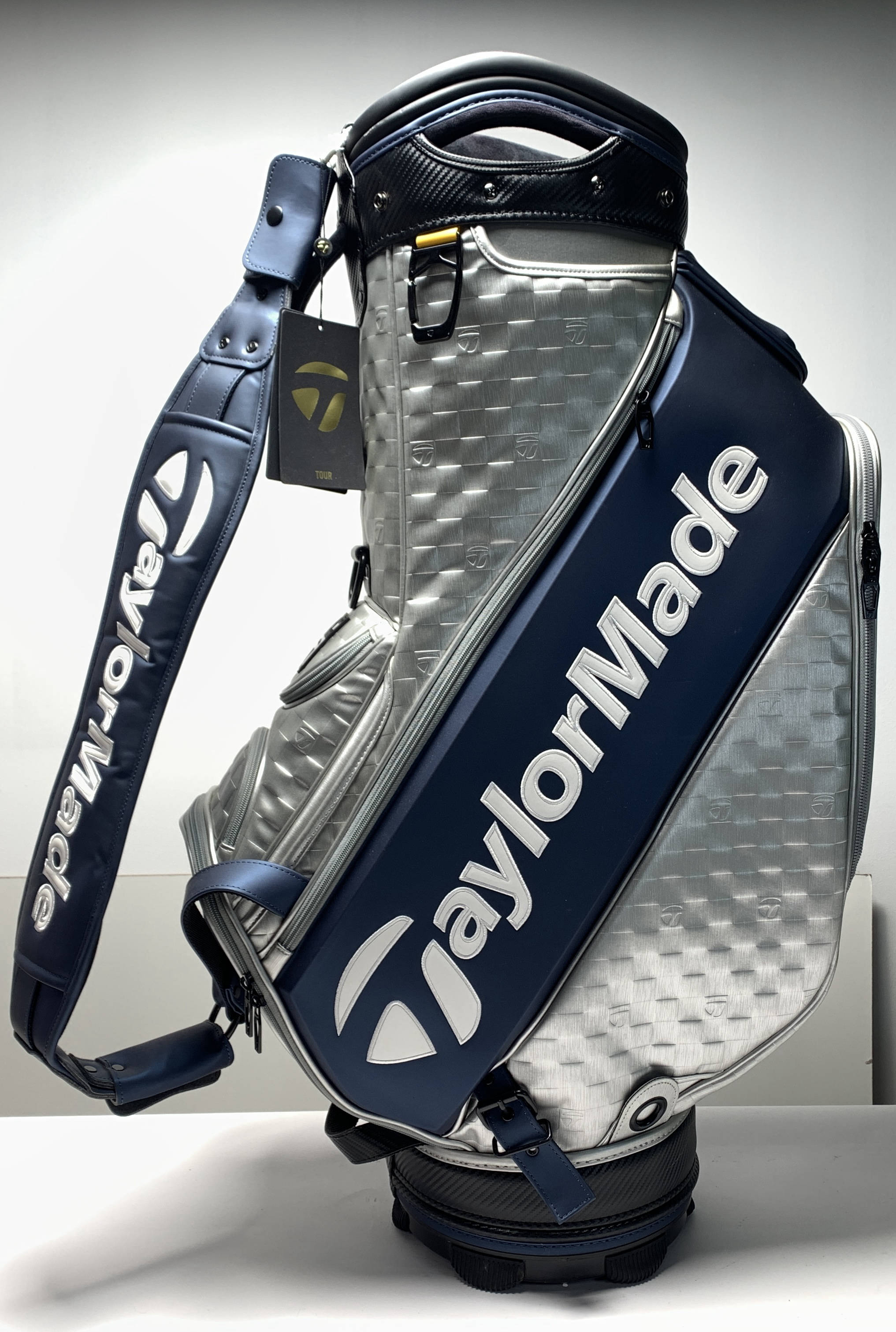 Taylormade Qi10 Players Staff Bag Navy Silver 6-Way Divide Single