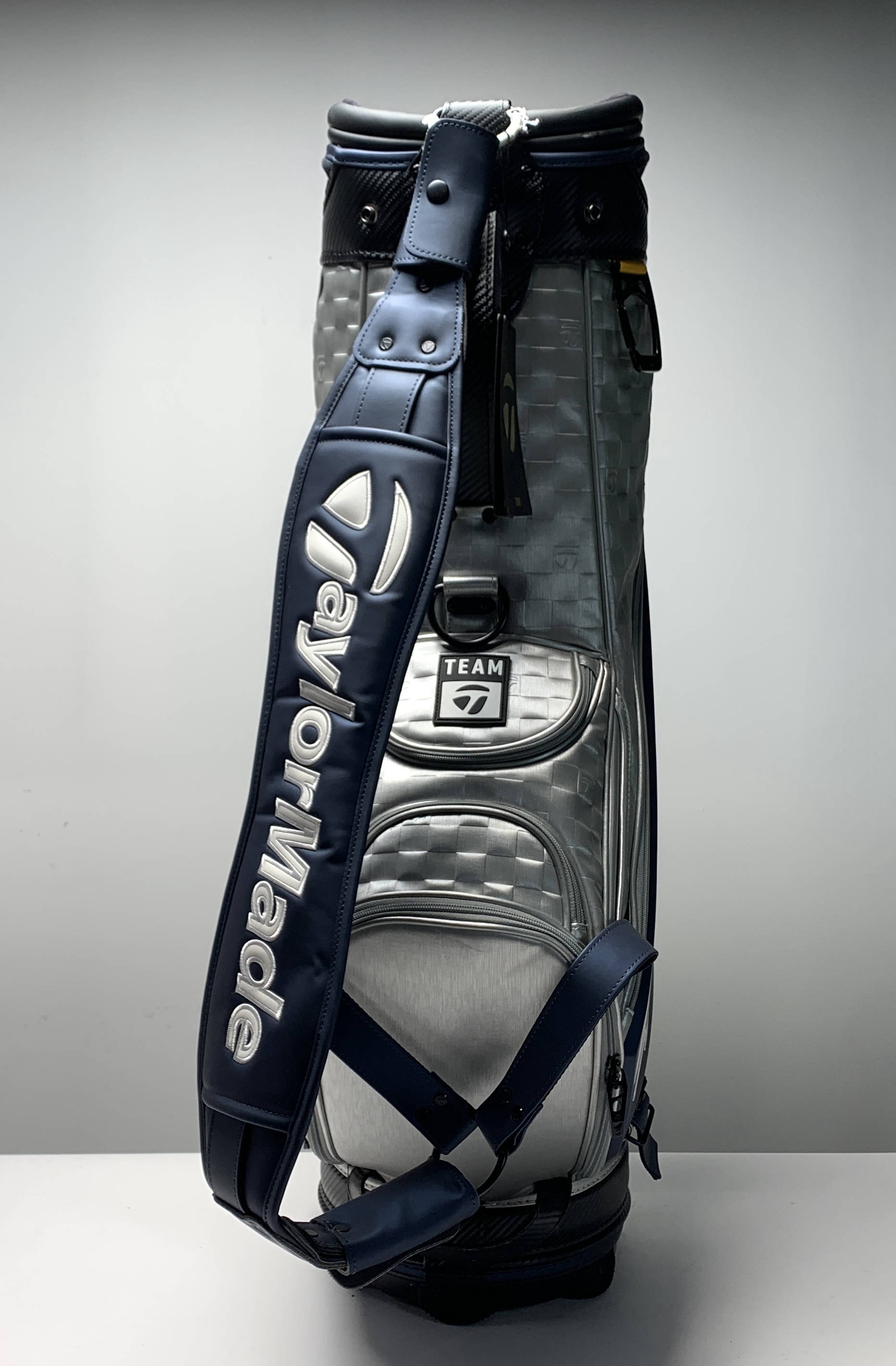 Taylormade Qi10 Players Staff Bag Navy Silver 6-Way Divide