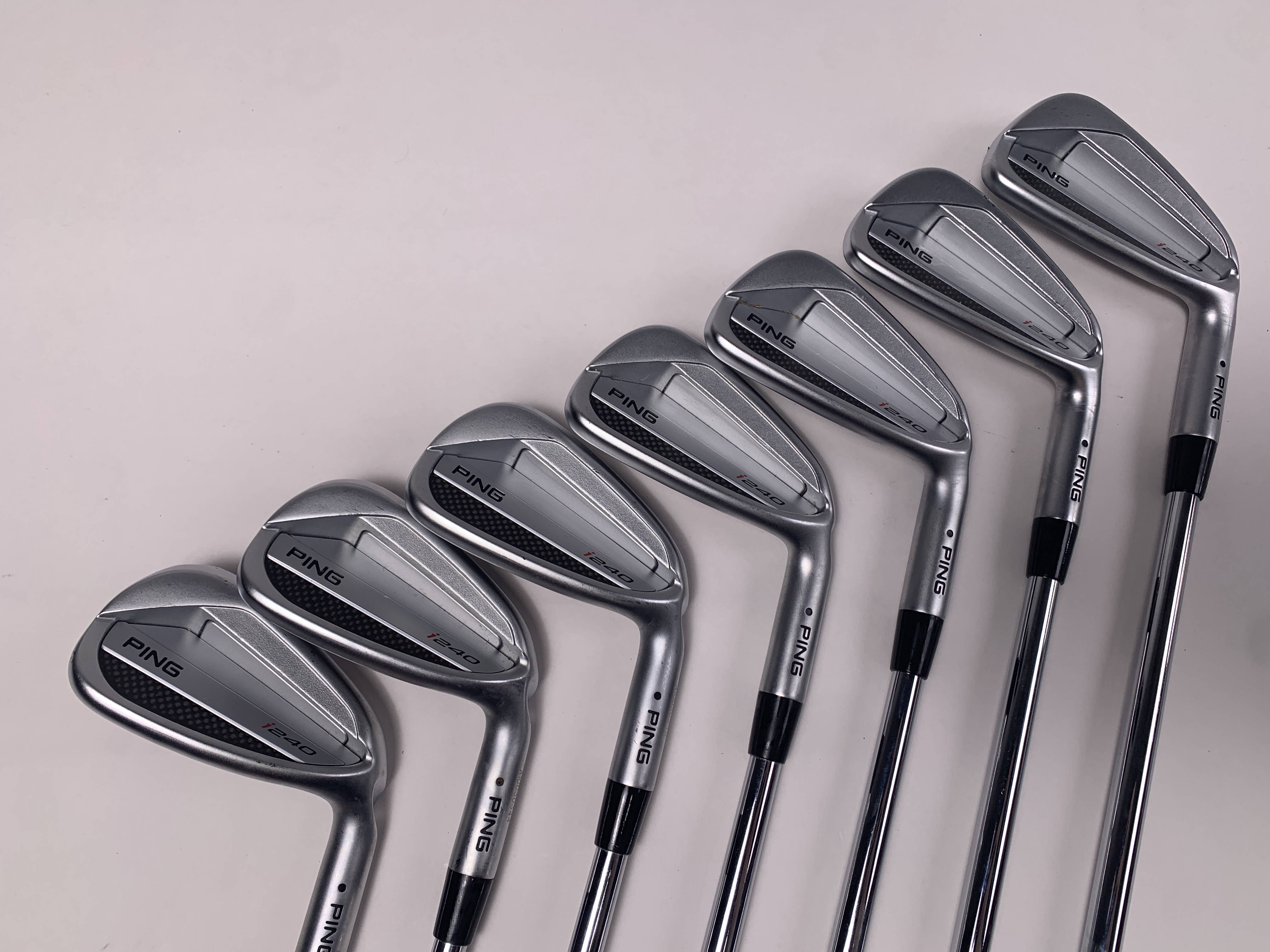 Ping i240 Iron Set 4-PW Black Dot KBS $-Taper 130g Extra Stiff