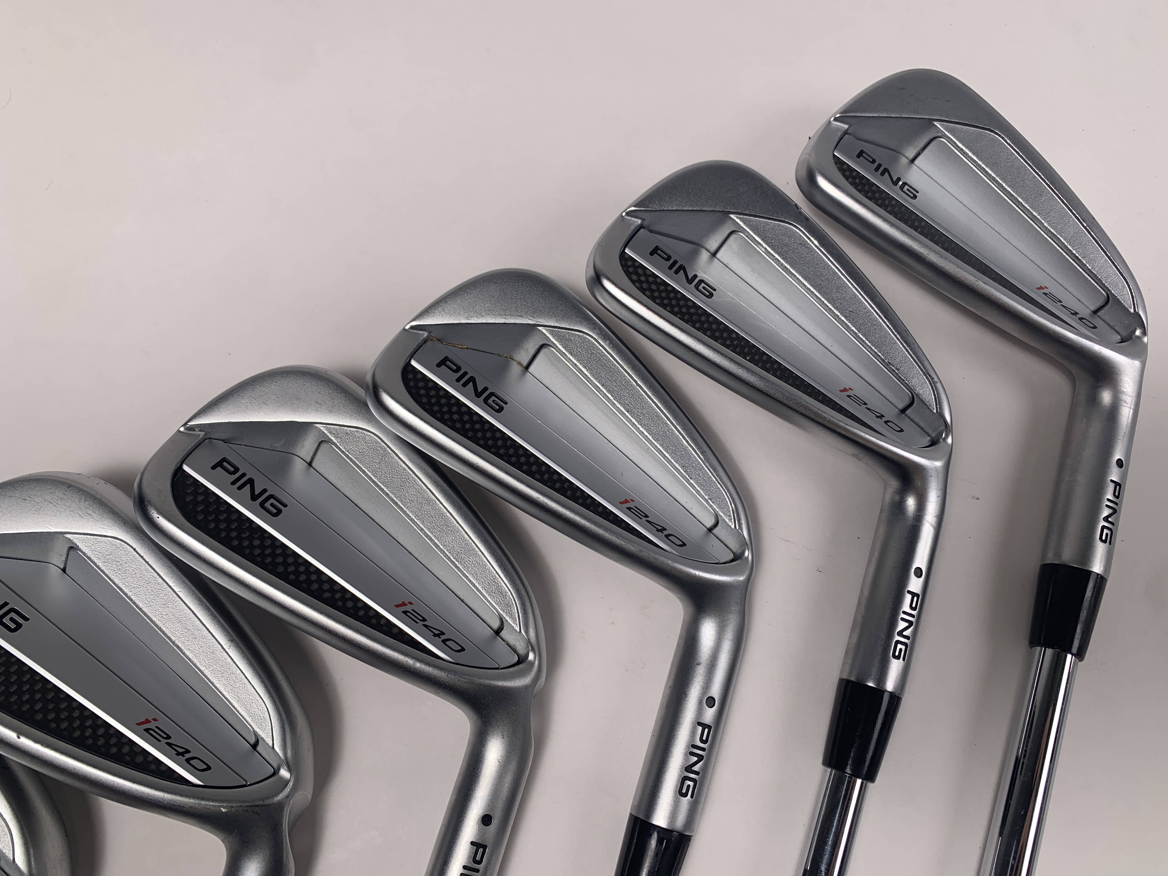 Ping i240 Iron Set 4-PW Black Dot KBS $-Taper 130g Extra Stiff