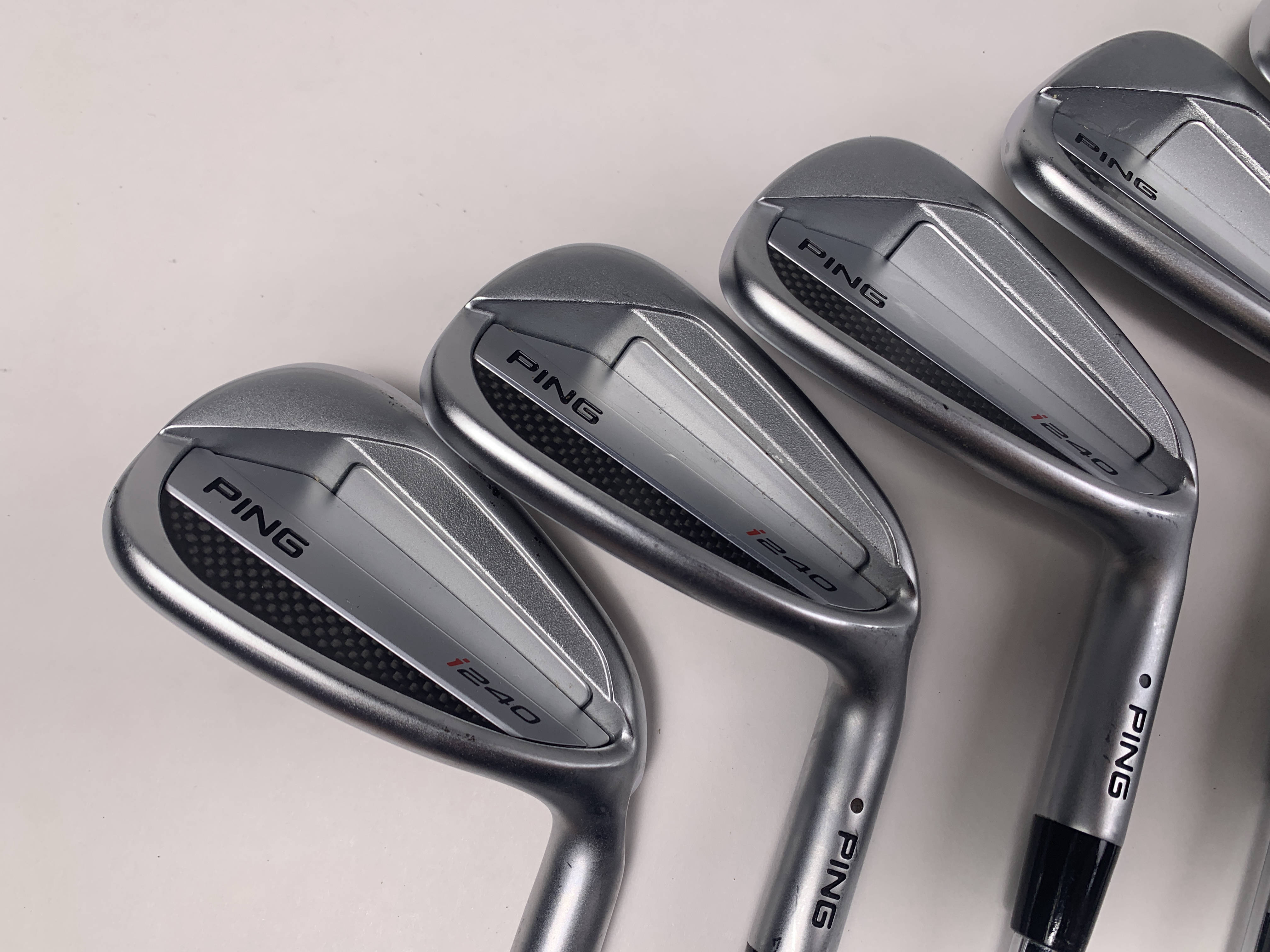 Ping i240 Iron Set 4-PW Black Dot KBS $-Taper 130g Extra Stiff