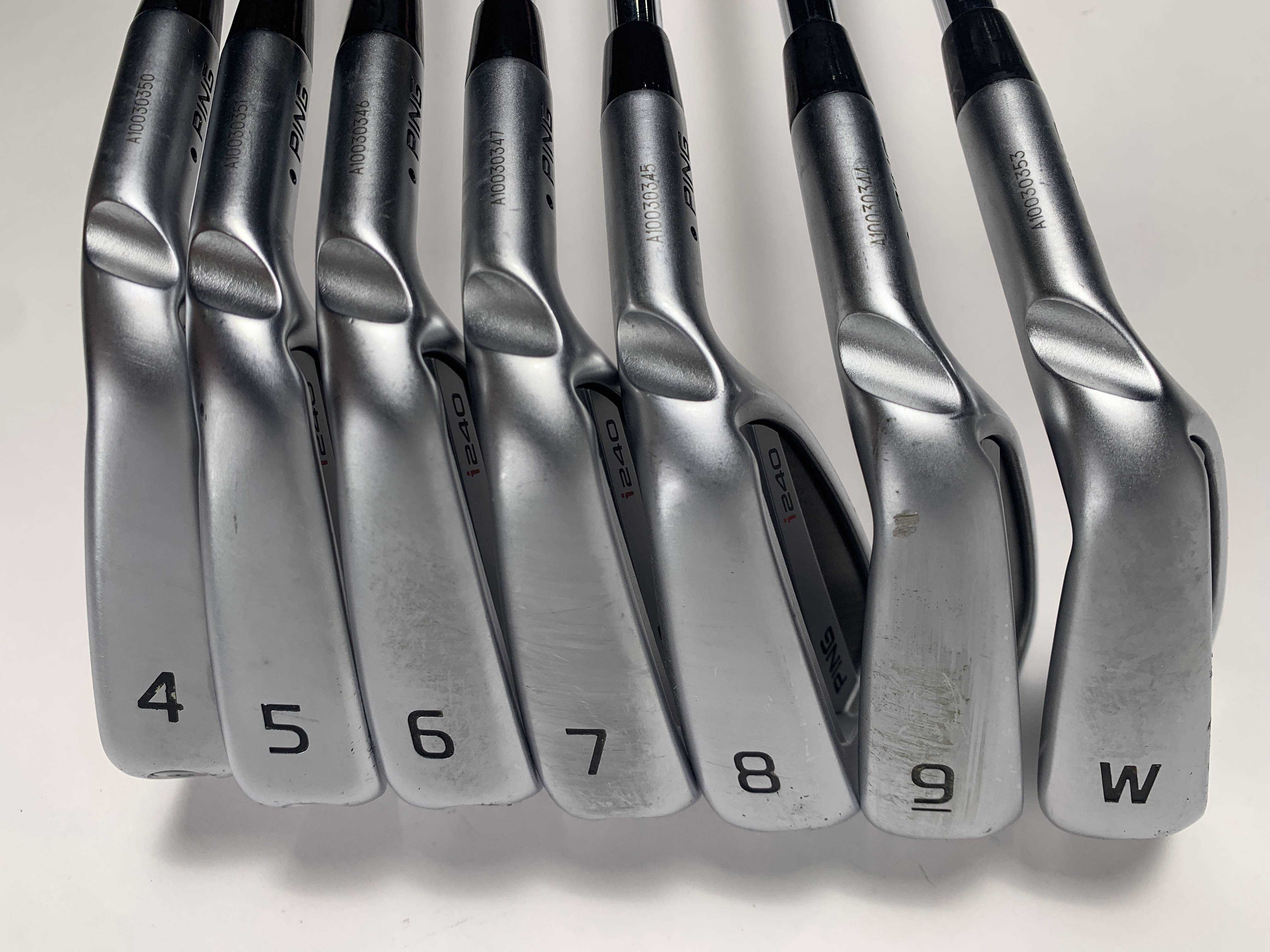 Ping i240 Iron Set 4-PW Black Dot KBS $-Taper 130g Extra Stiff
