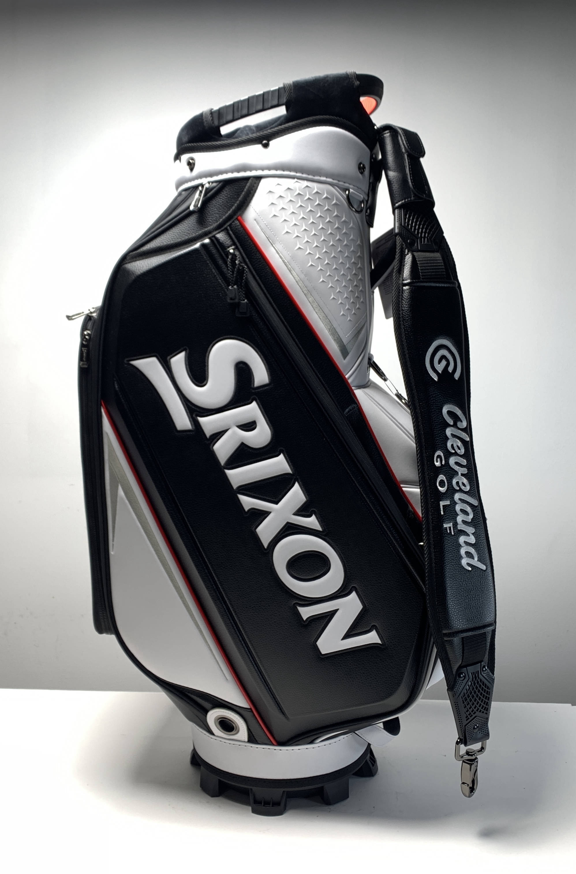 Srixon 2025 Tour Staff Bag Black 5-Way Divide Single Strap