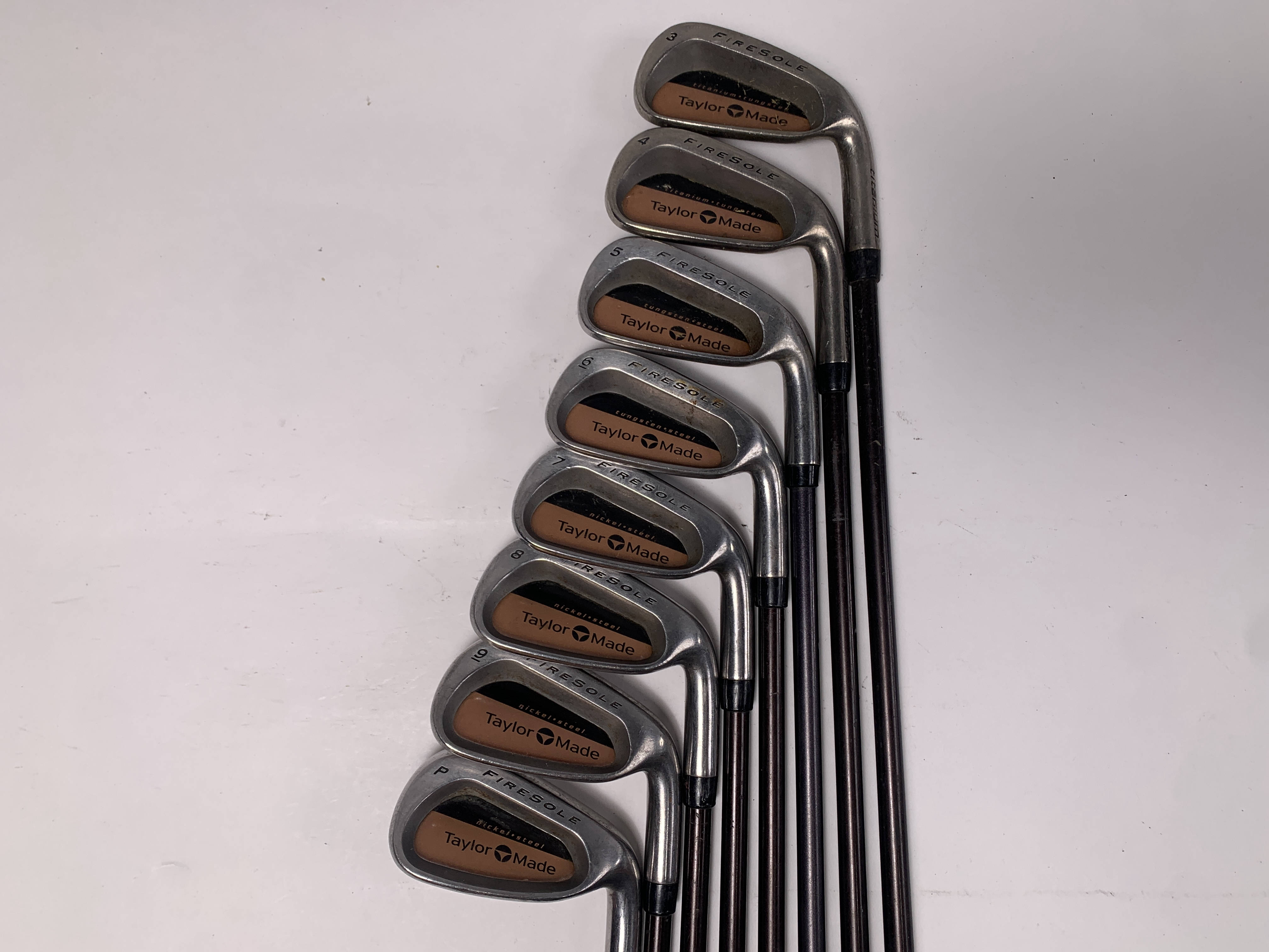 TaylorMade FIRE SOLE 3番〜PW,AW,SW 10本セット TaylorMade Firesole Iron Set 3-PW Bubble M-70 Senior Graphite Mens
