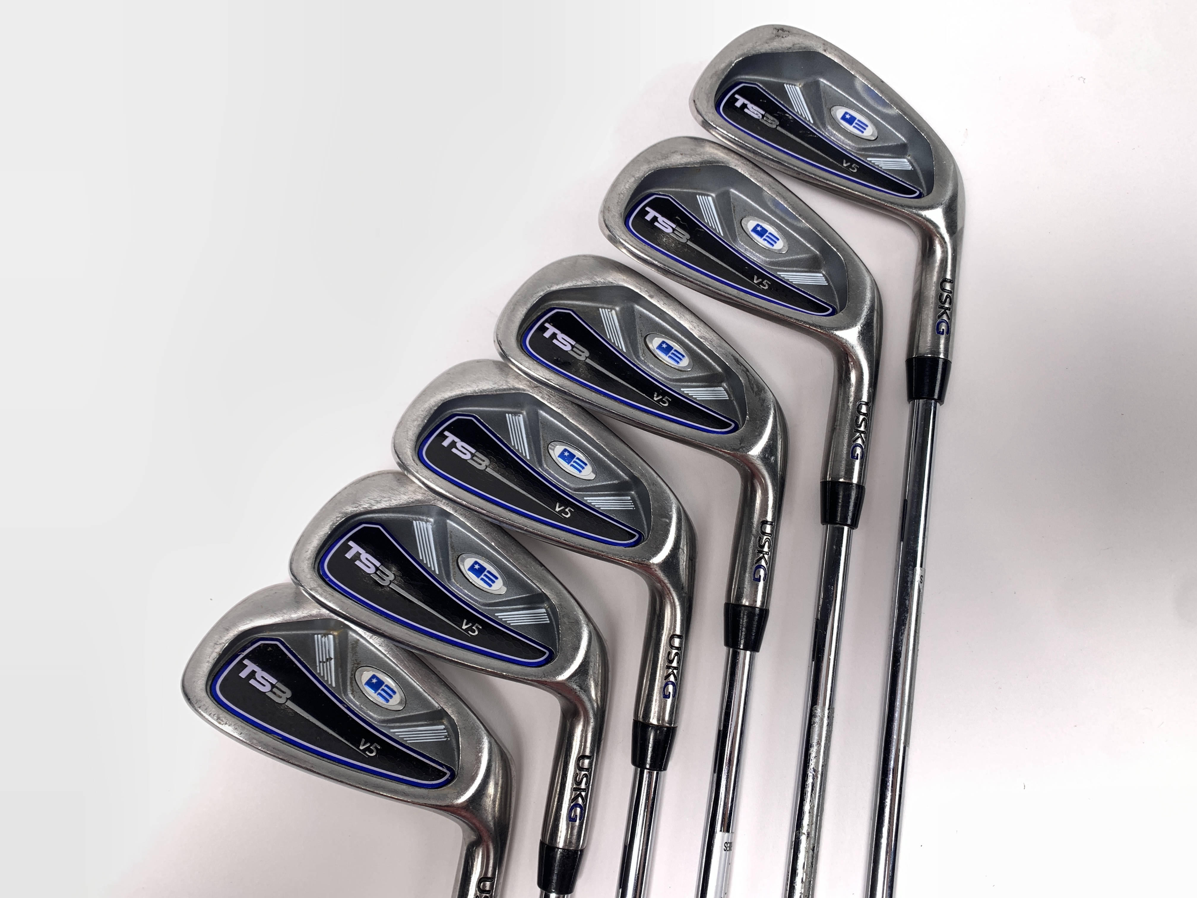 US Kids TS3 V5 Iron Set 5-PW TS3 60'' Maroon Youth Steel Junior RH