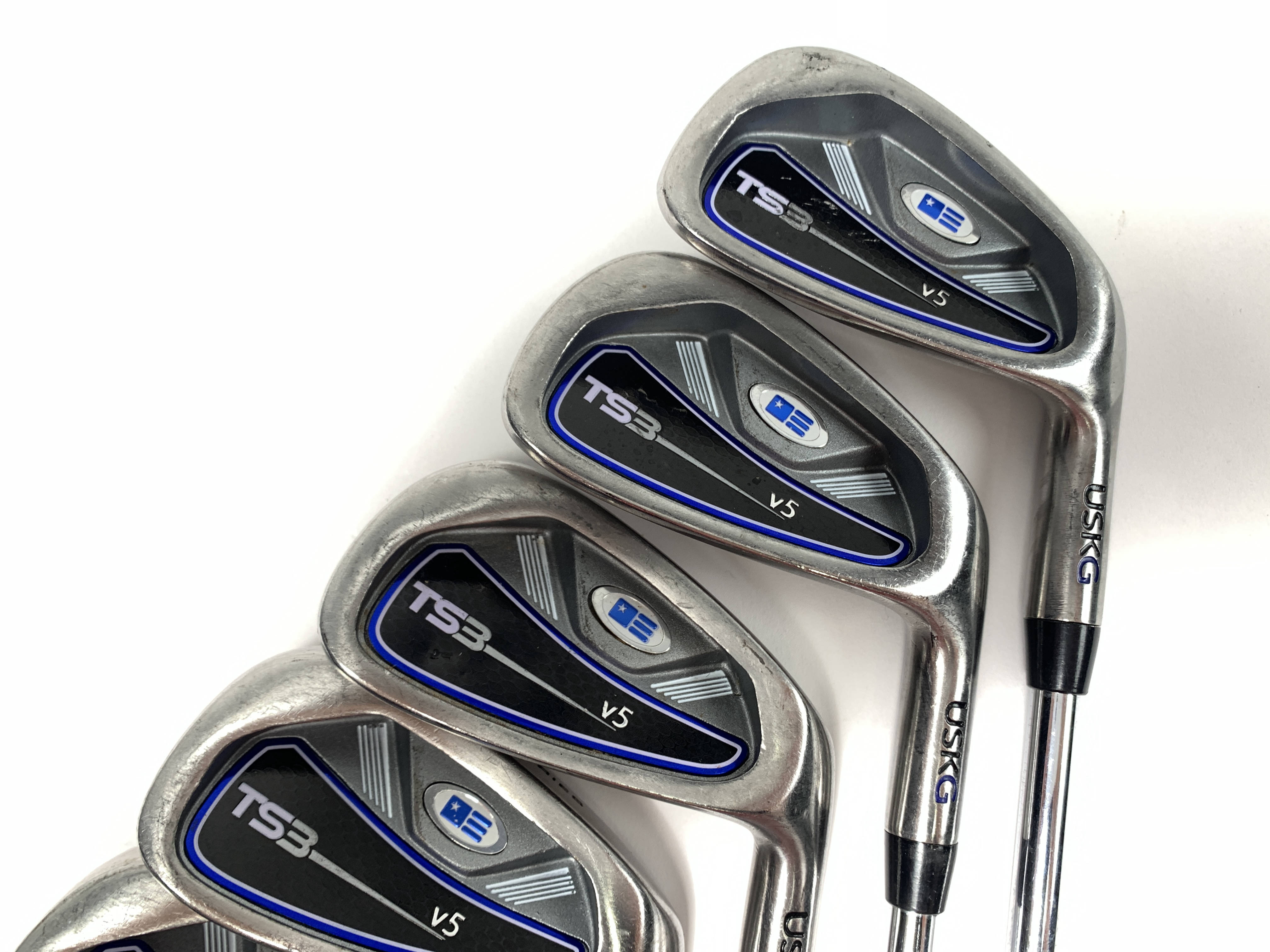 US Kids TS3 V5 Iron Set 5-PW TS3 60'' Maroon Youth Steel Junior RH