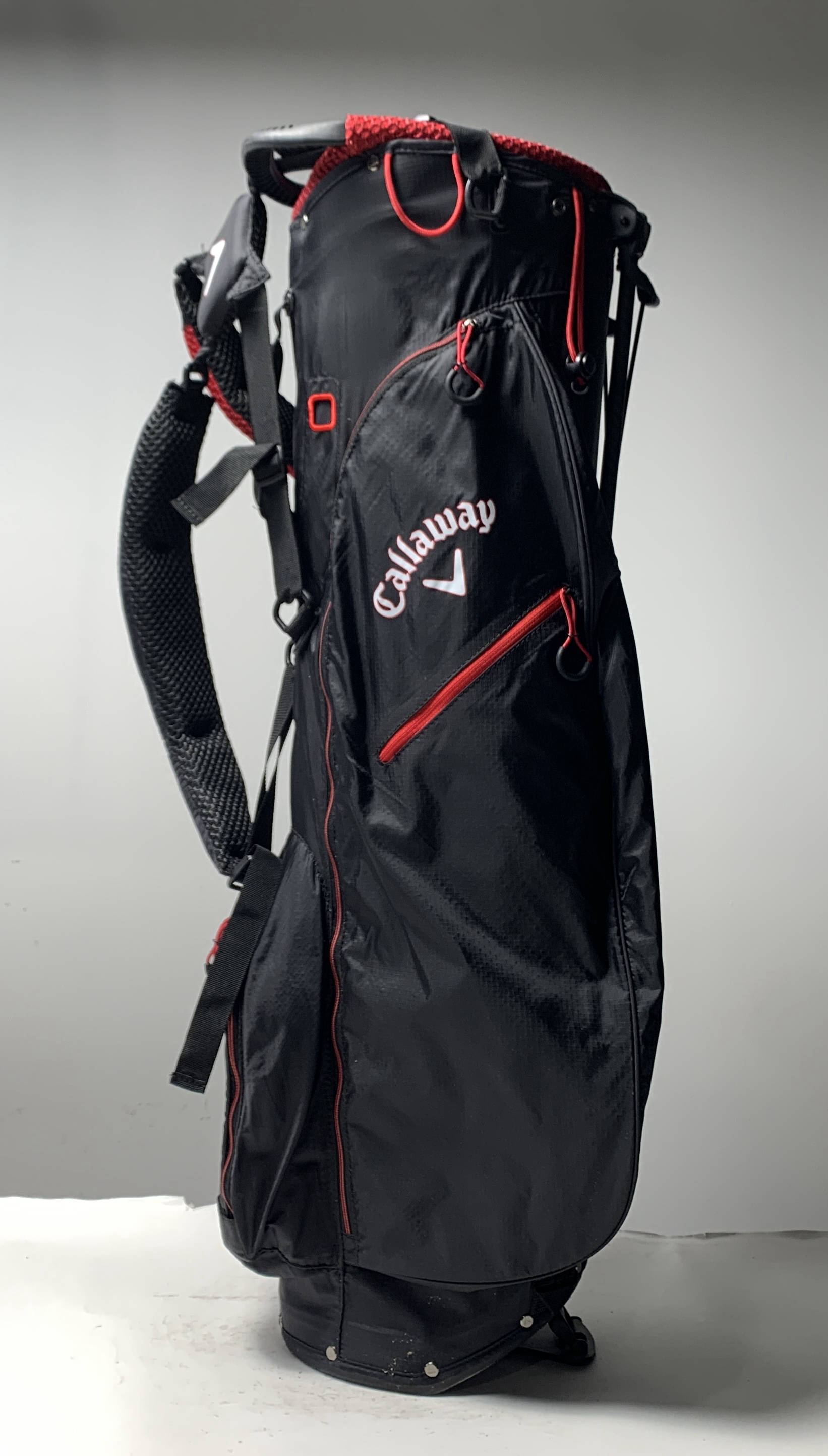 Callaway Hyperlite Zero Stand Bag Black Red 4-Way Divide Dual