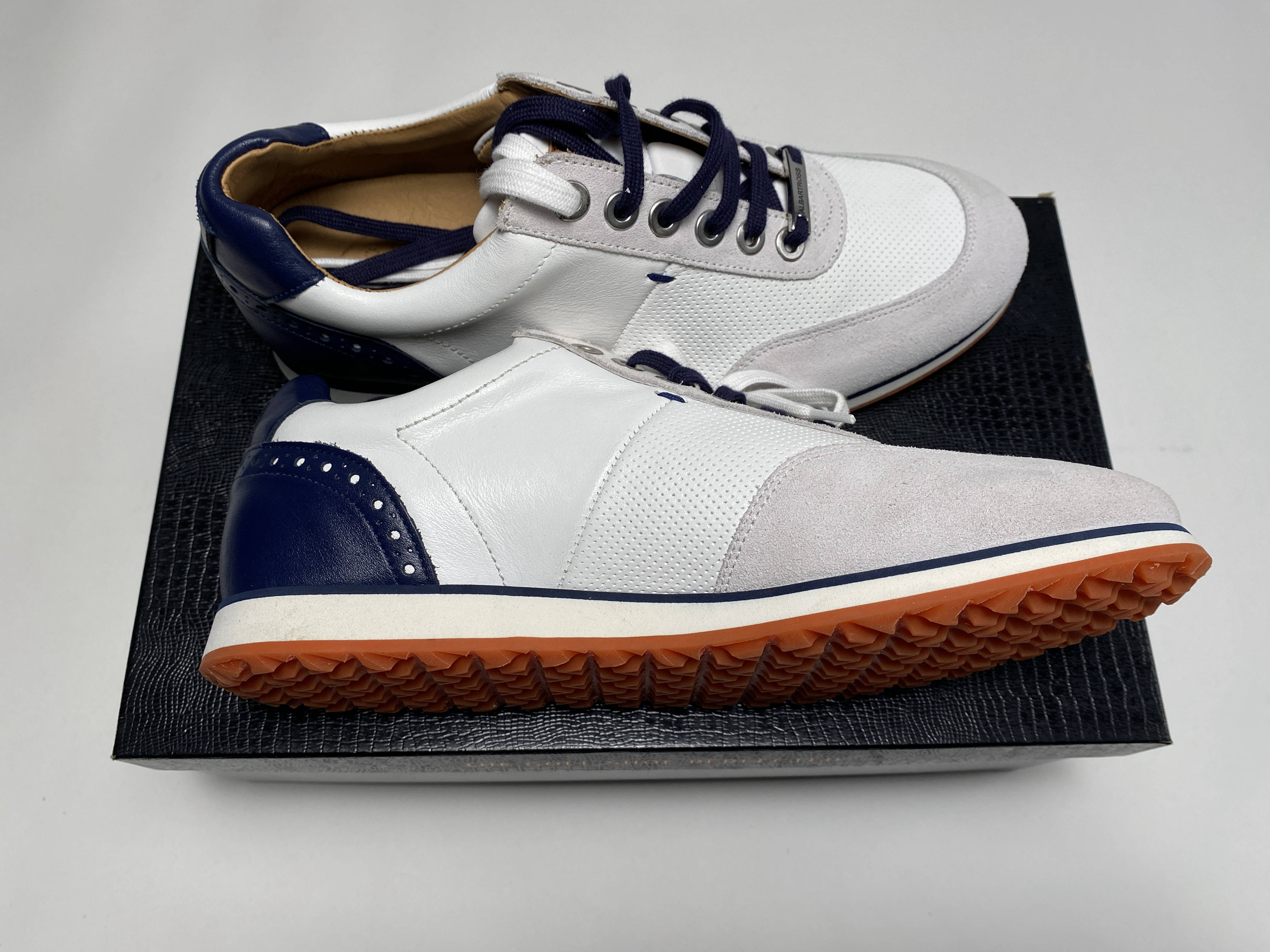 ROYAL ALBATROSS Club Crew - White & Navy Royal Albatross The Driver White Golf Shoes White Navy Men main image 3