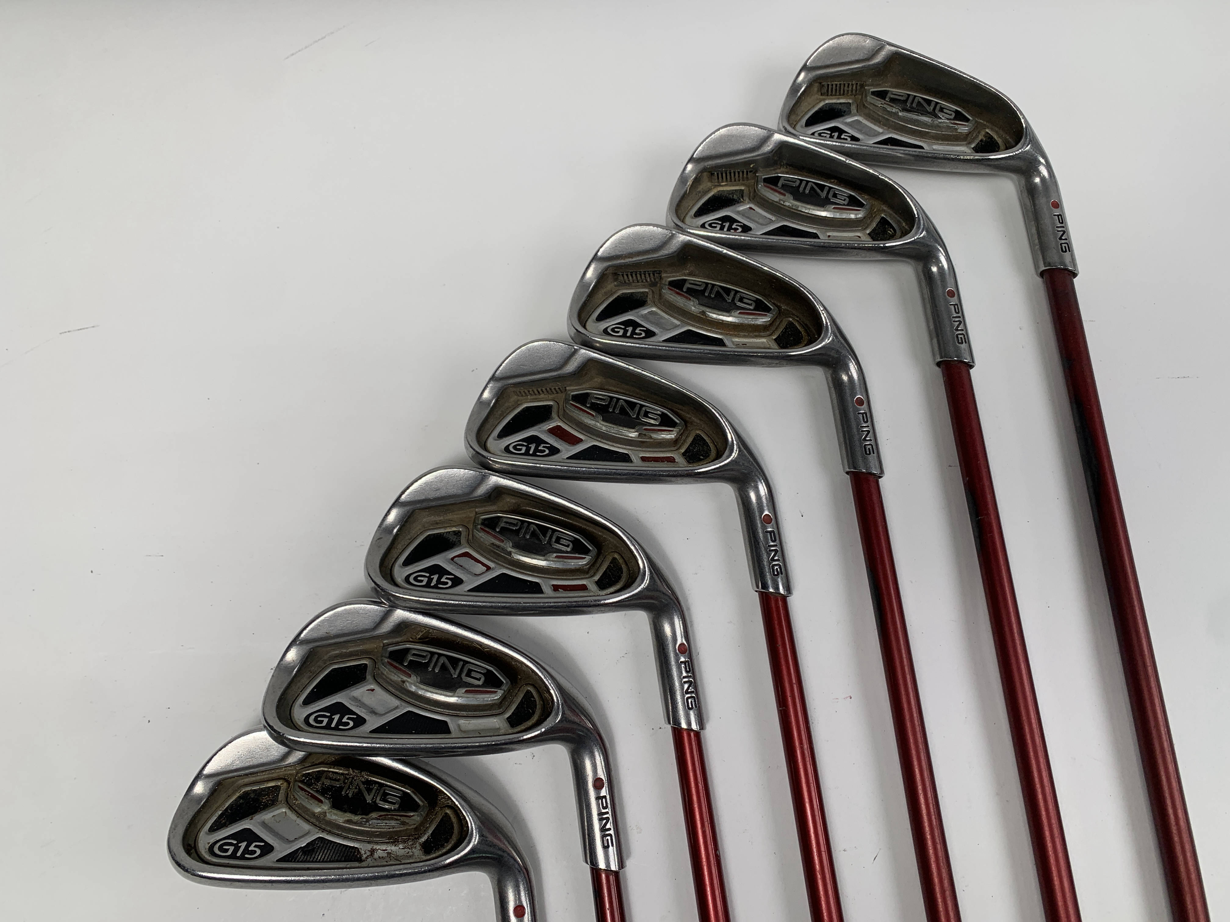 PING - PING G15 アイアンセット Ping G15 Iron Set 4-PW Red Dot 1* Flat TFC 149 I Regular Graphite