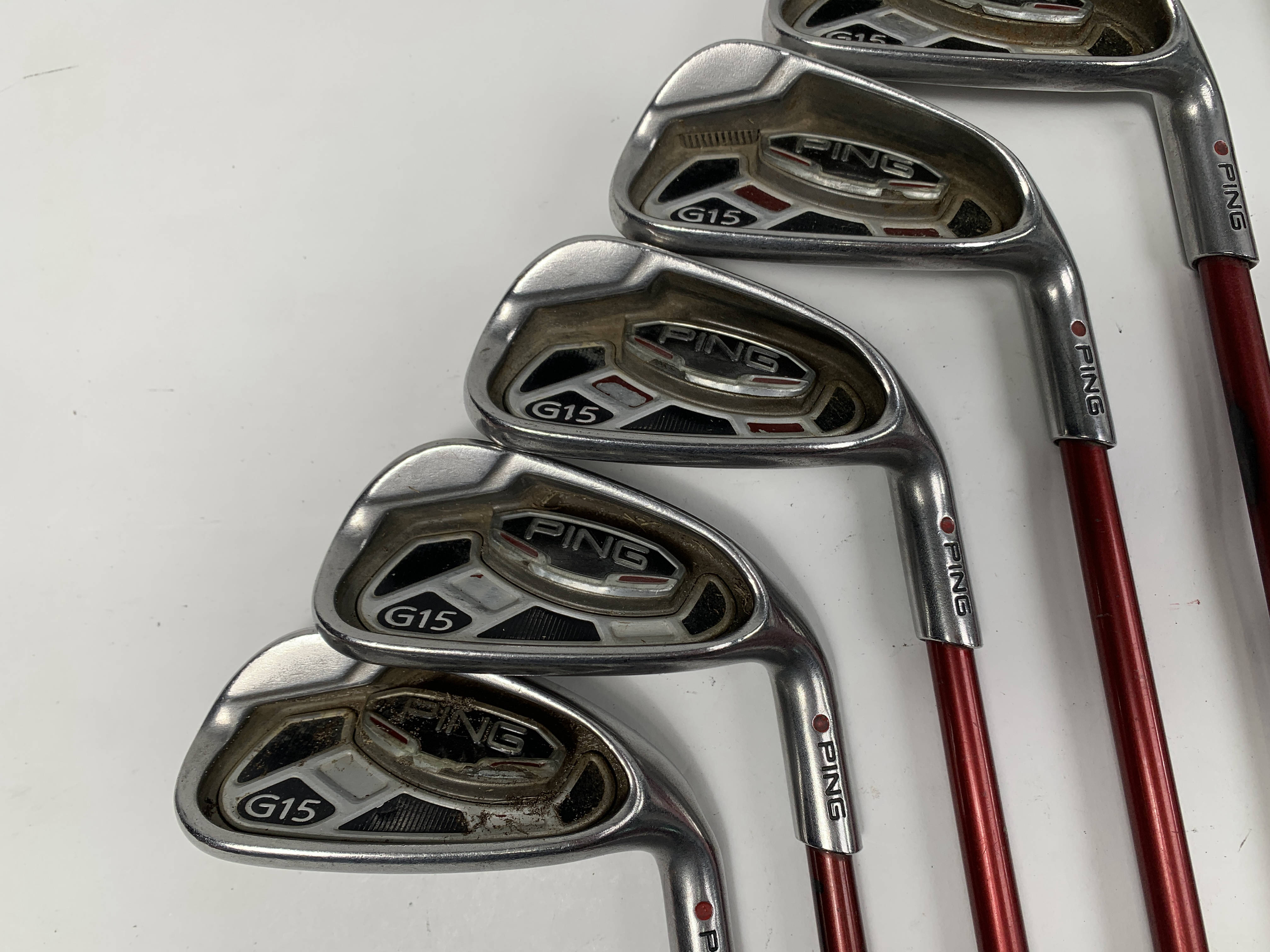 Ping G15 Iron Set 4-PW Red Dot 1* Flat TFC 149 I Regular Graphite