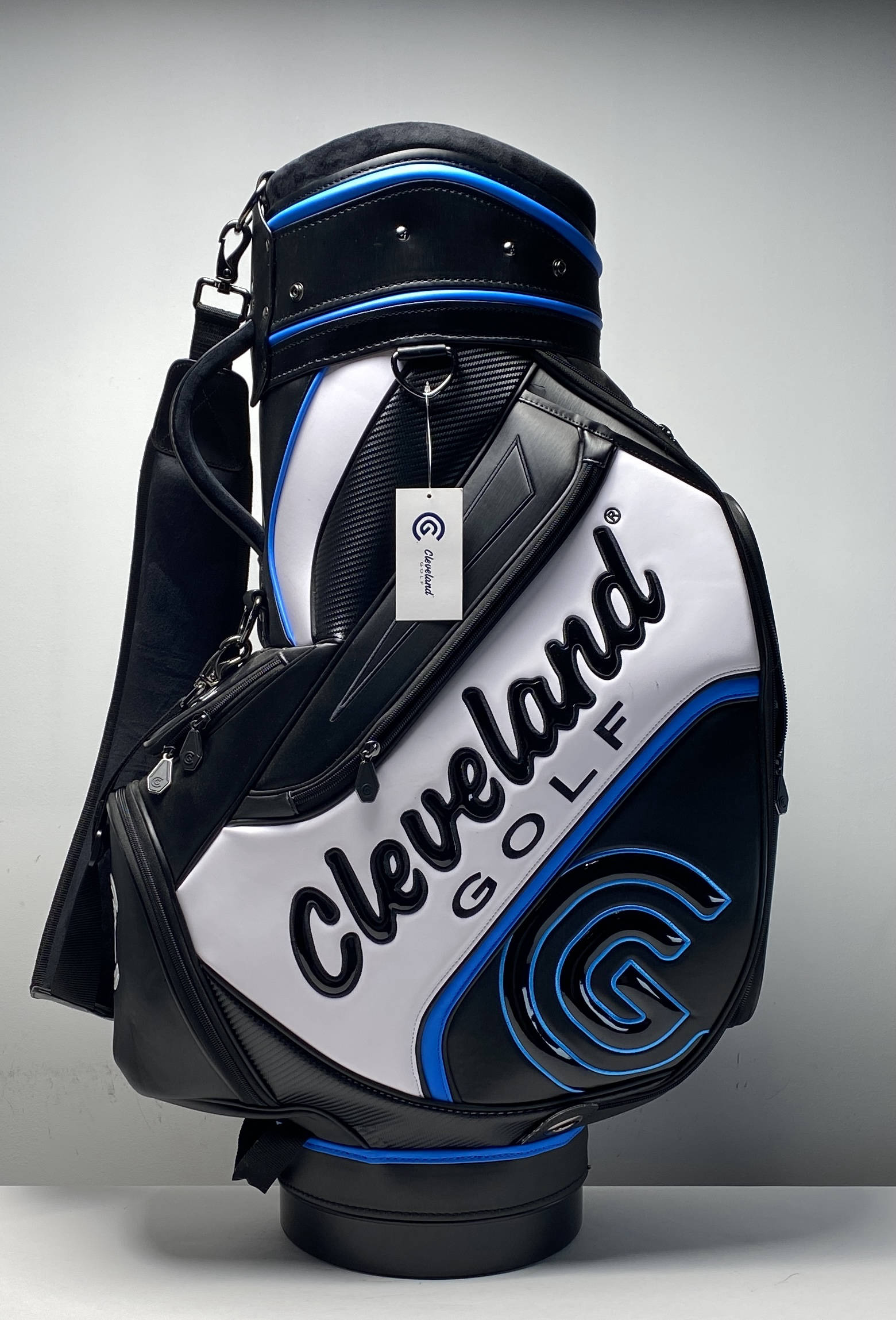 Cleveland Staff Staff Bag Black 6-Way Divide Single Strap Golf Bag