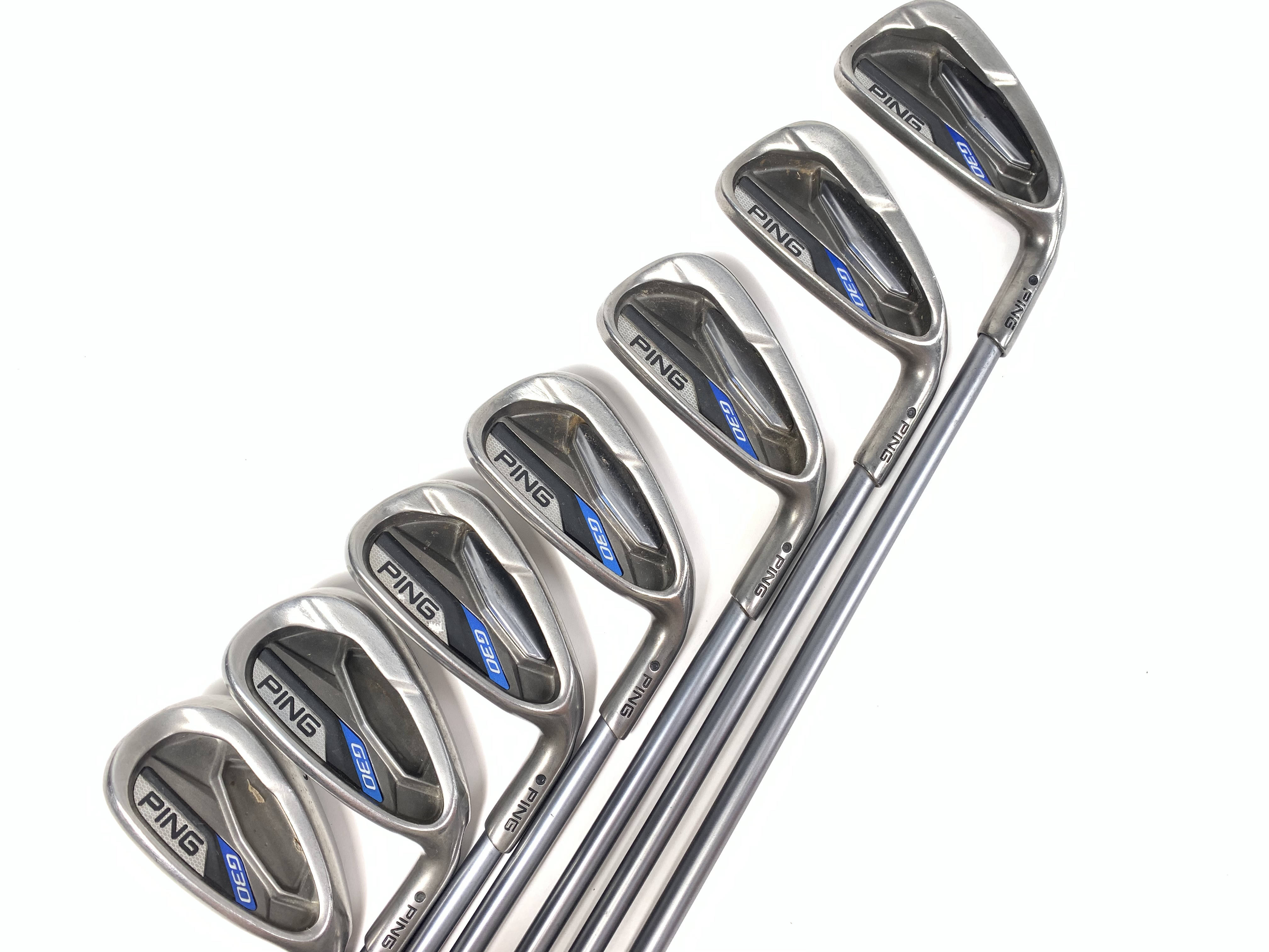 Ping G30 Iron Set 5-PW+SW Black Dot TFC 419 Senior Graphite Mens