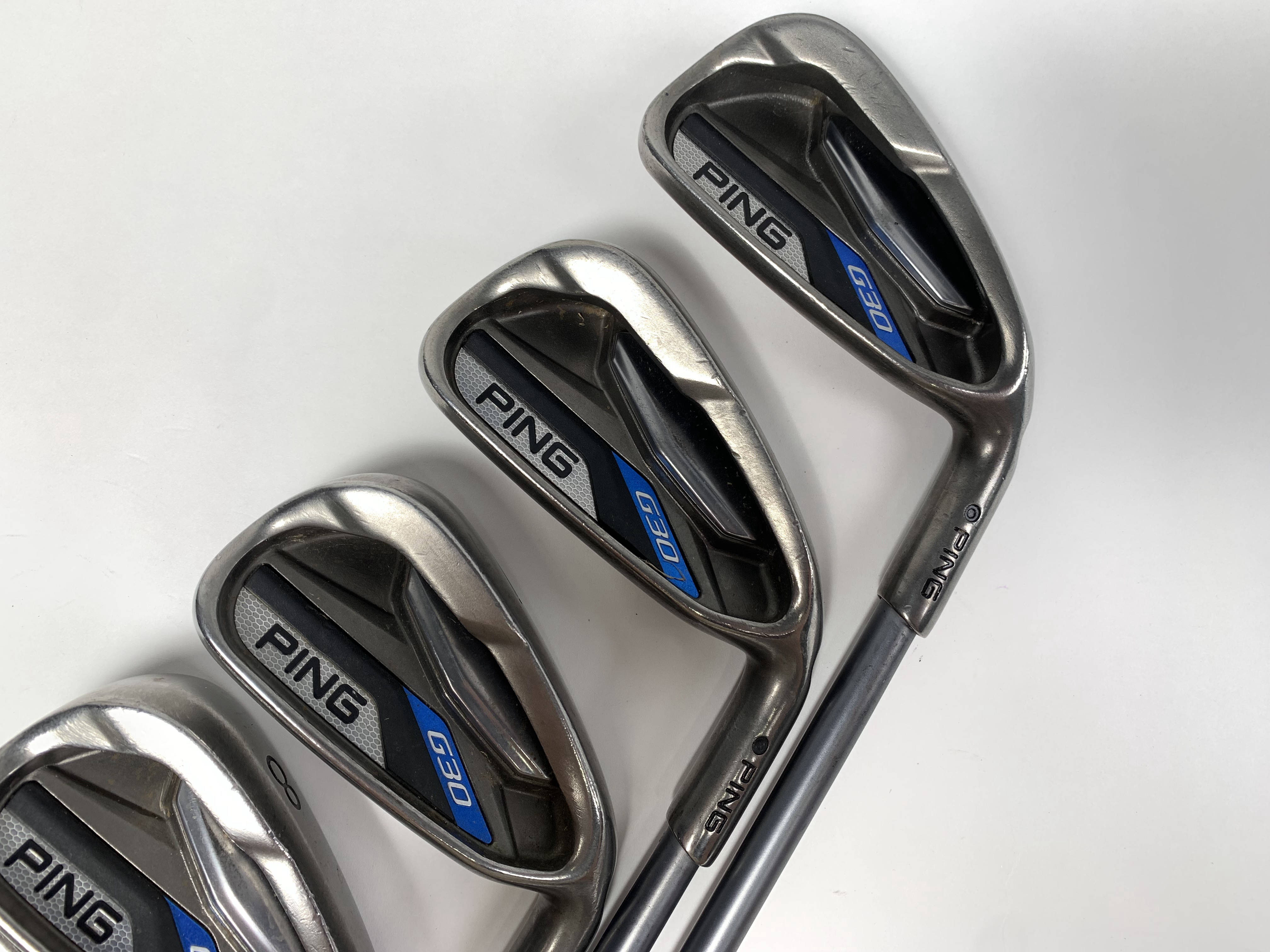 Ping G30 Iron Set 5-PW+SW Black Dot TFC 419 Senior Graphite Mens