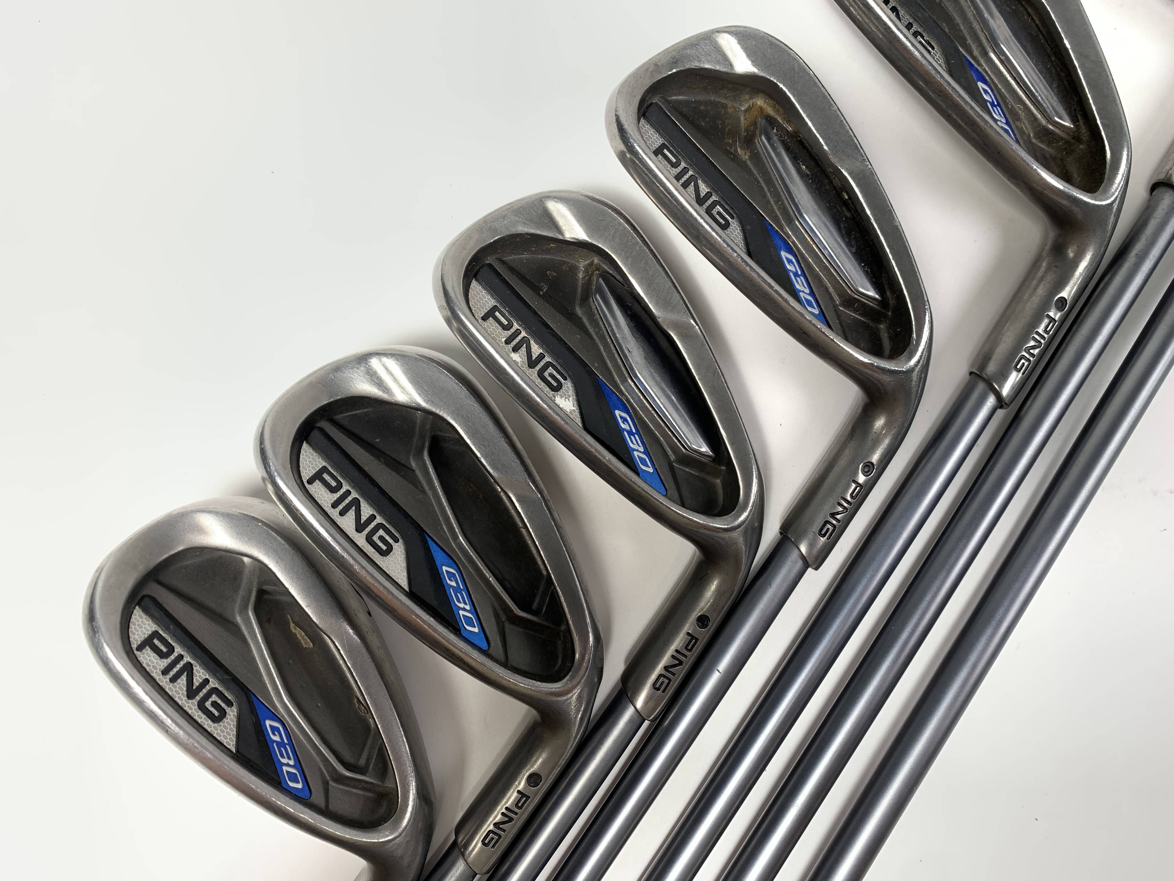 Ping G30 Iron Set 5-PW+SW Black Dot TFC 419 Senior Graphite Mens