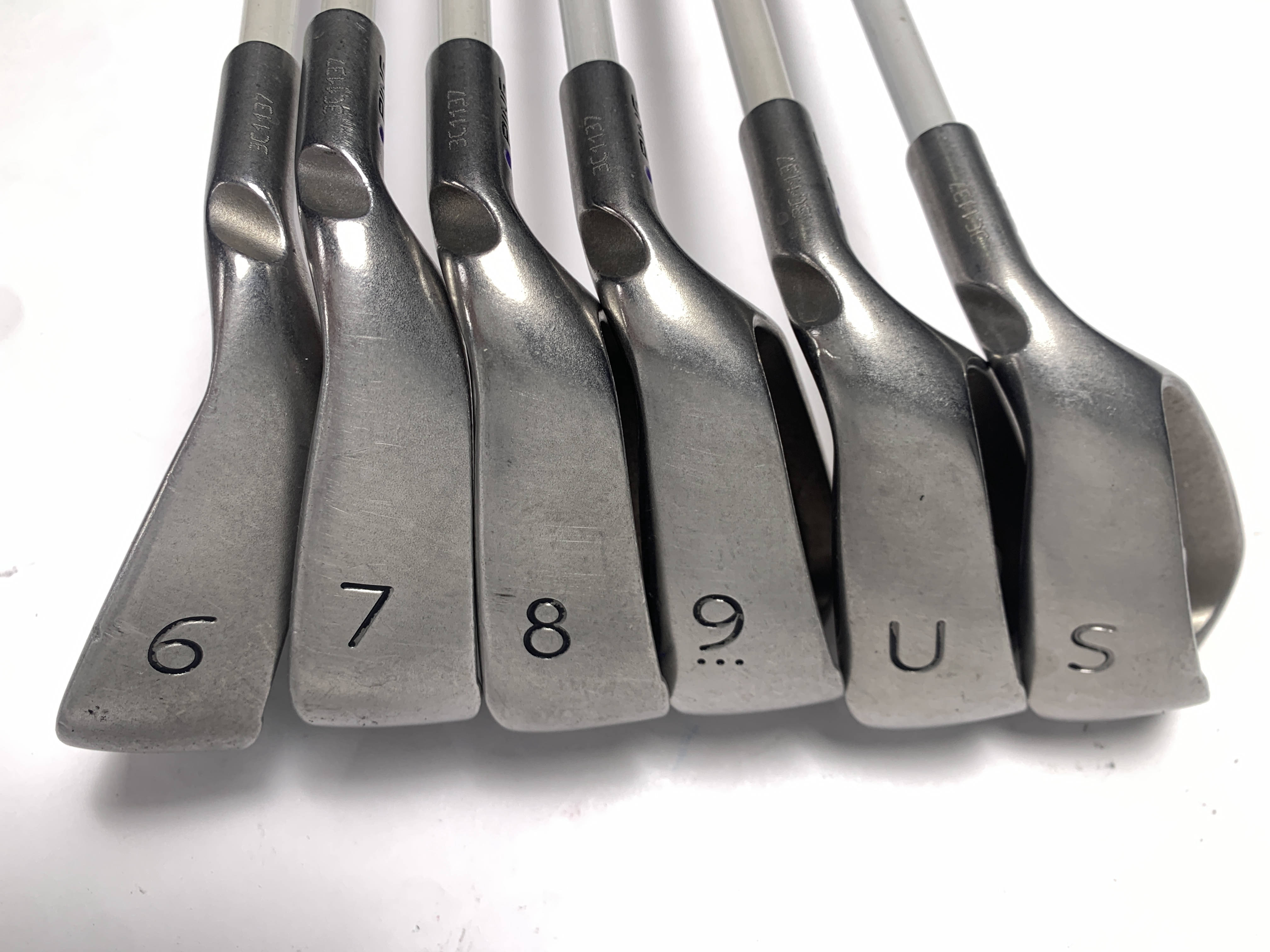 【PING Rhapsodyアイアン5本セット】　7・8・9・W・S Ping Rhapsody Iron Set 6-9 GW+SW Purple Dot 1.5* Up ULT 129
