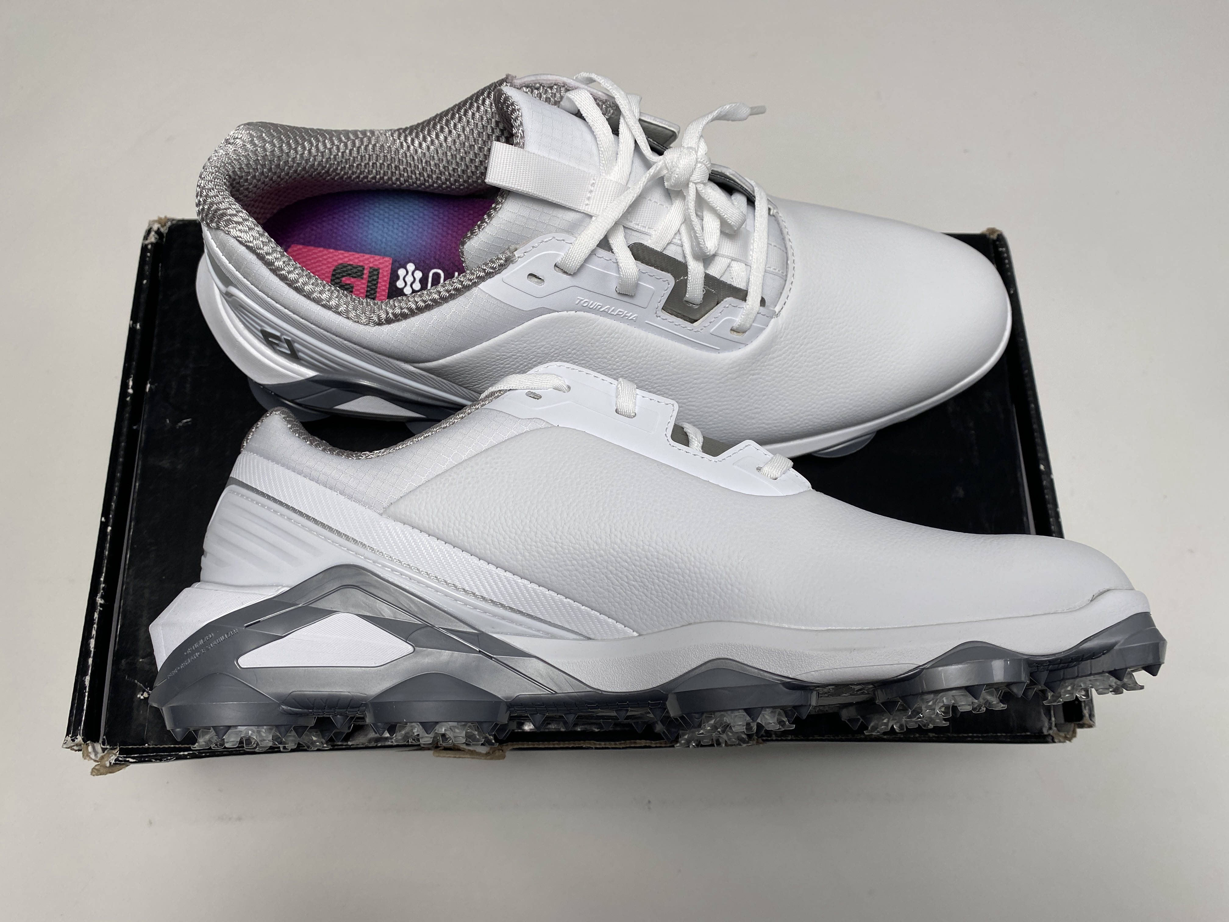 FootJoy Tour Alpha Golf Shoes - White/Silver 55543 - Size 12 (Extra Wide) FootJoy Golf Men main image 4