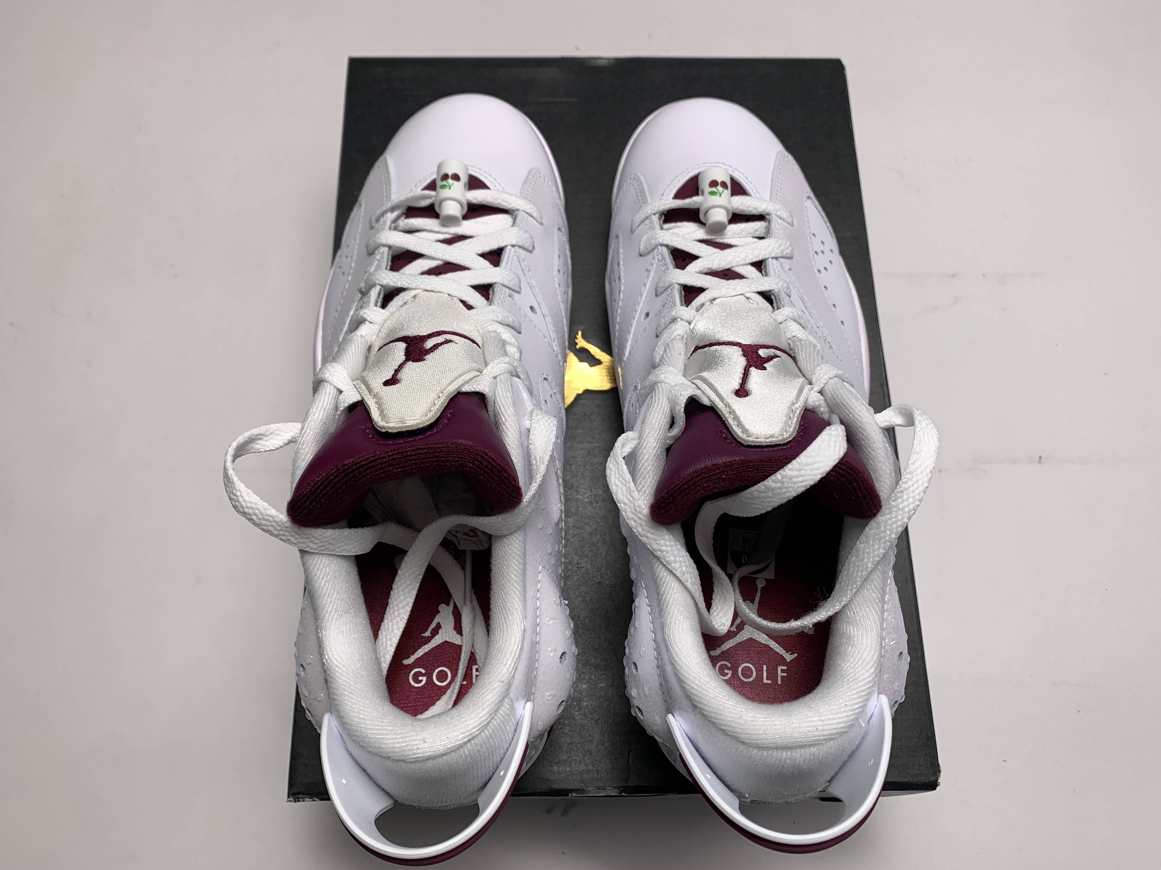 Jordan Retro 6 G NRG M23 Golf Shoes White Bordeaux Men's SZ 9.5