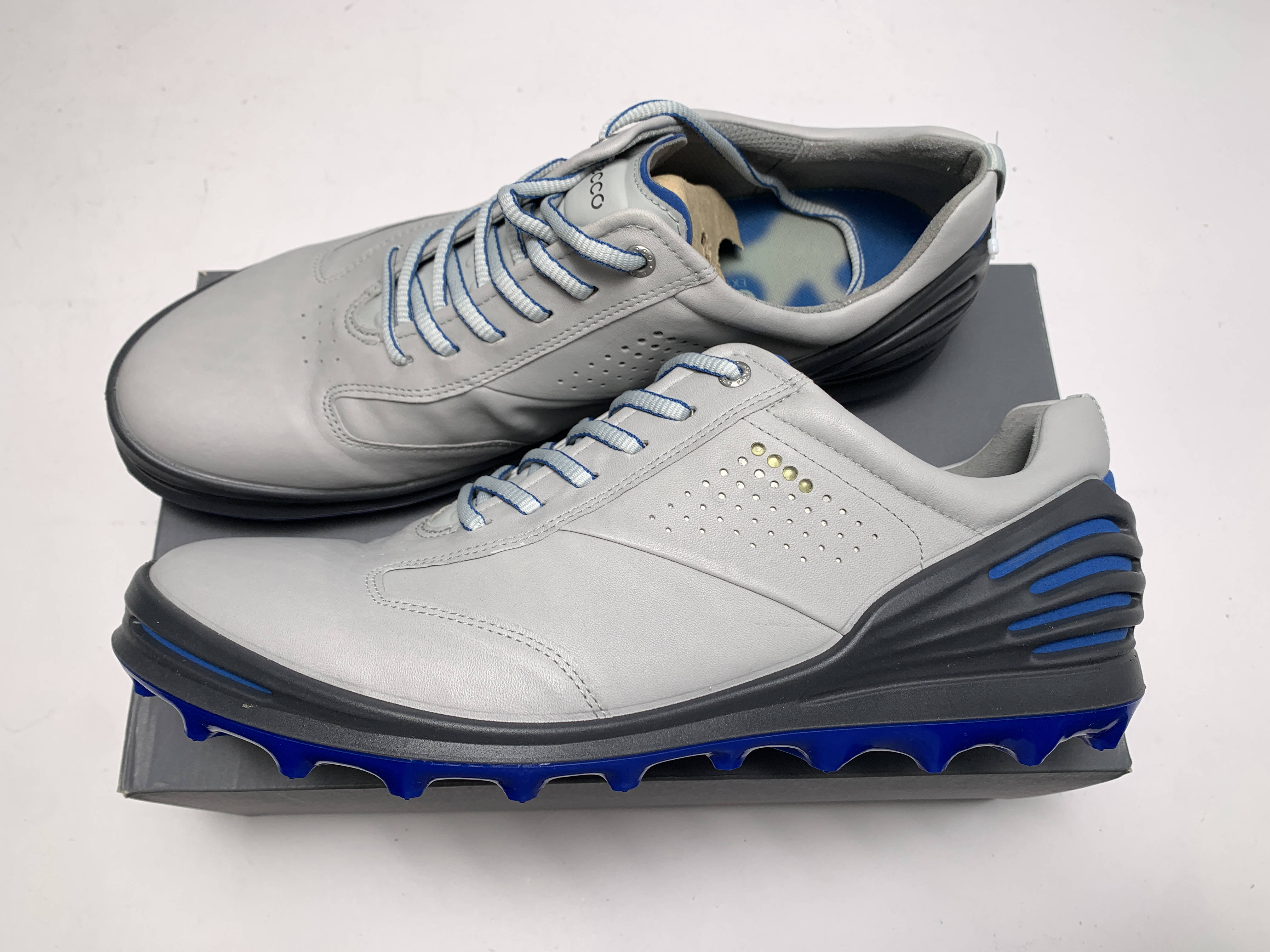 Ecco Cage Pro Golf Shoes Dark Gray Blue Men's SZ 12-12.5 (133004