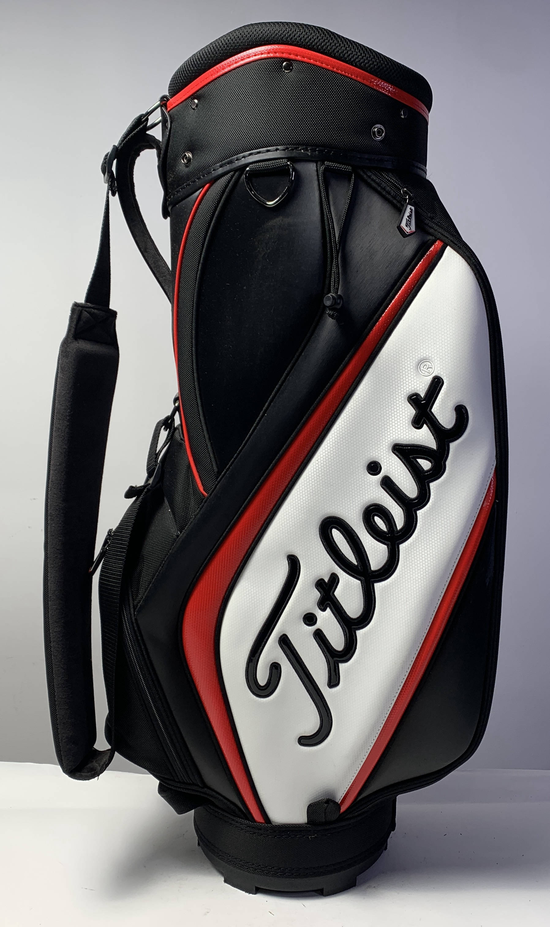Titleist Trial Display Staff Bag Black 6-Way Divide Single Strap