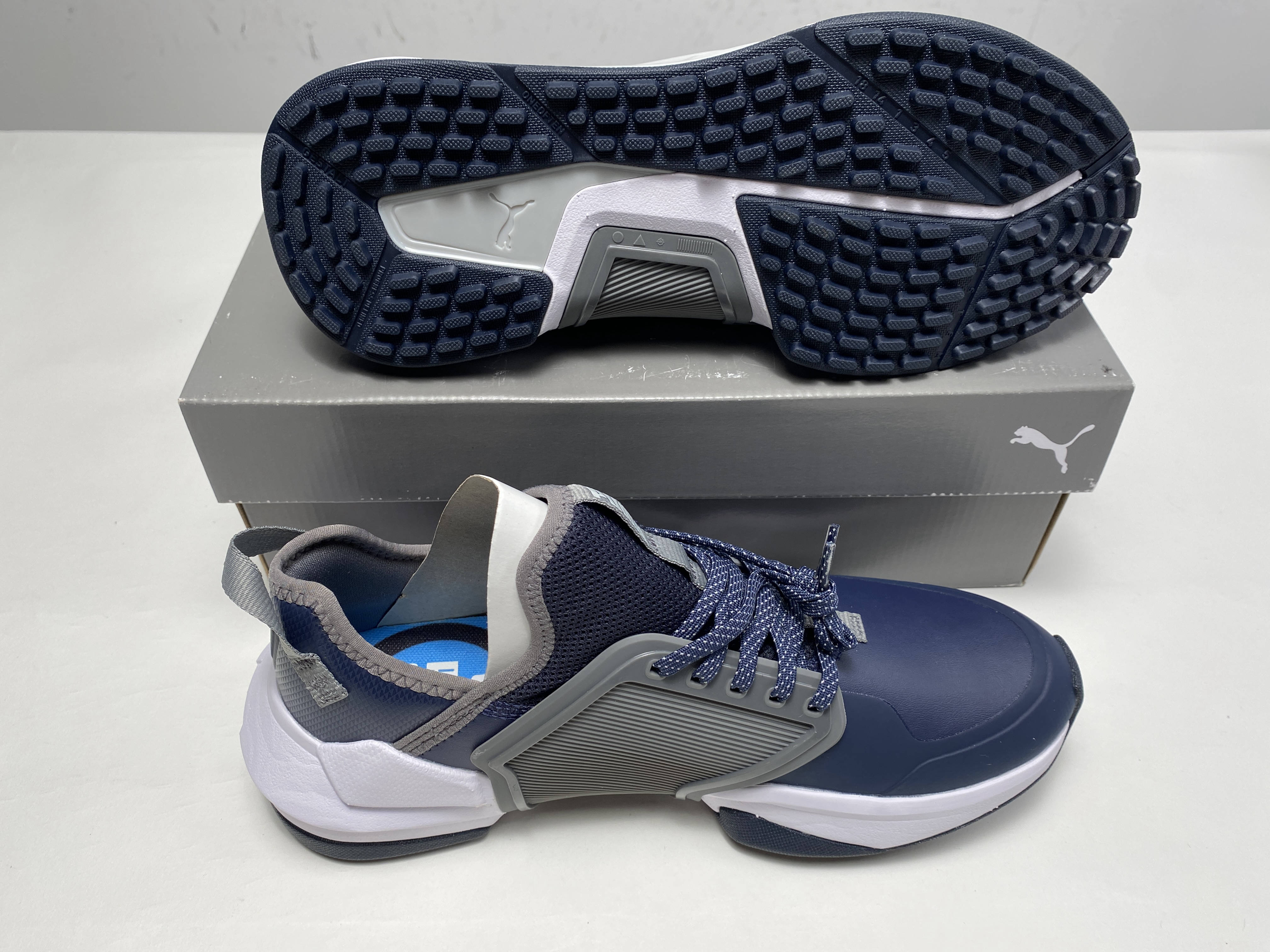 Puma GS.One Golf Shoes Navy Blue Gray White Men's SZ 9